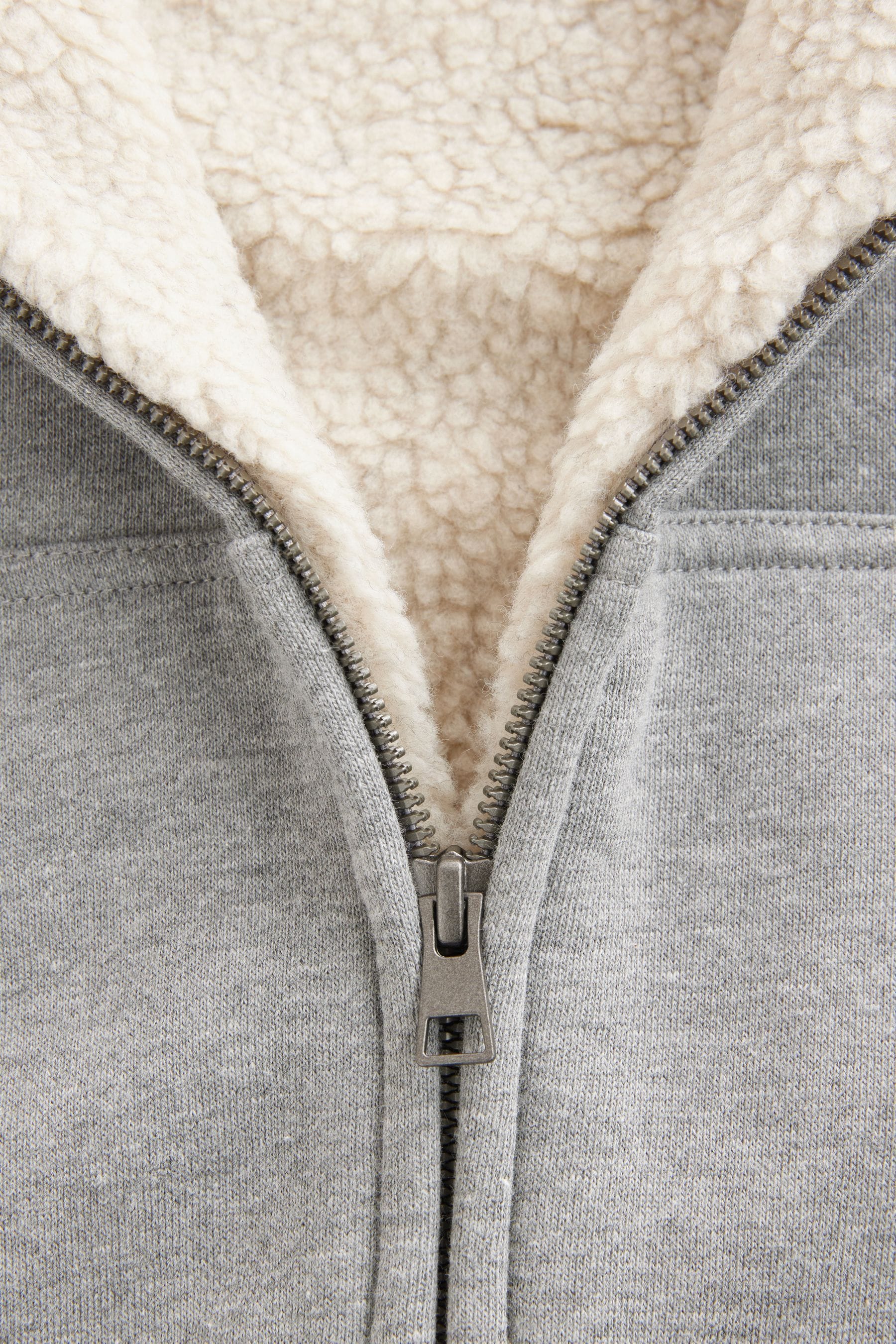 Charcoal Grey Fleece Lined Zip Through Hoodie (3-16yrs)