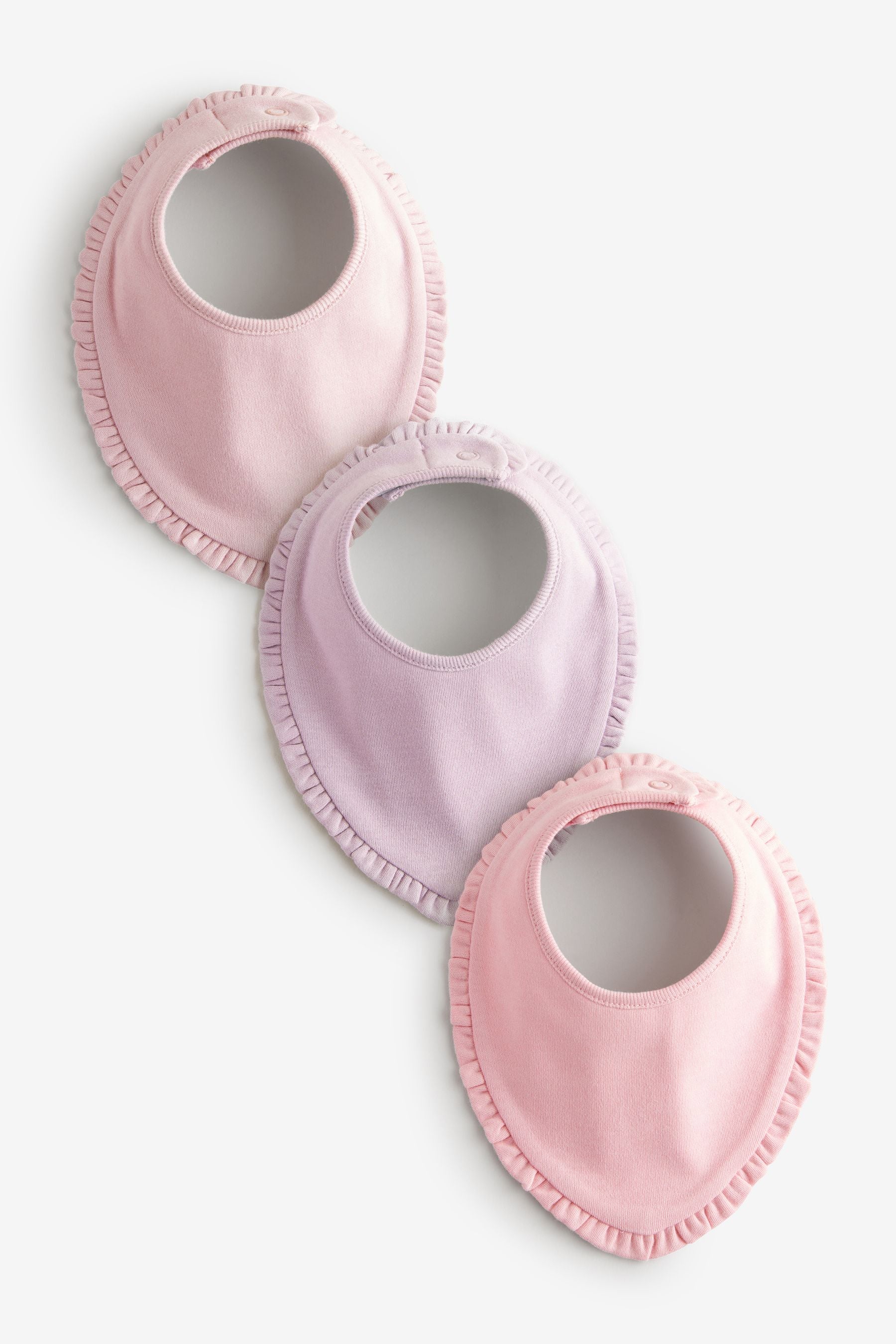 Pink Frill Baby Bibs 3 Pack