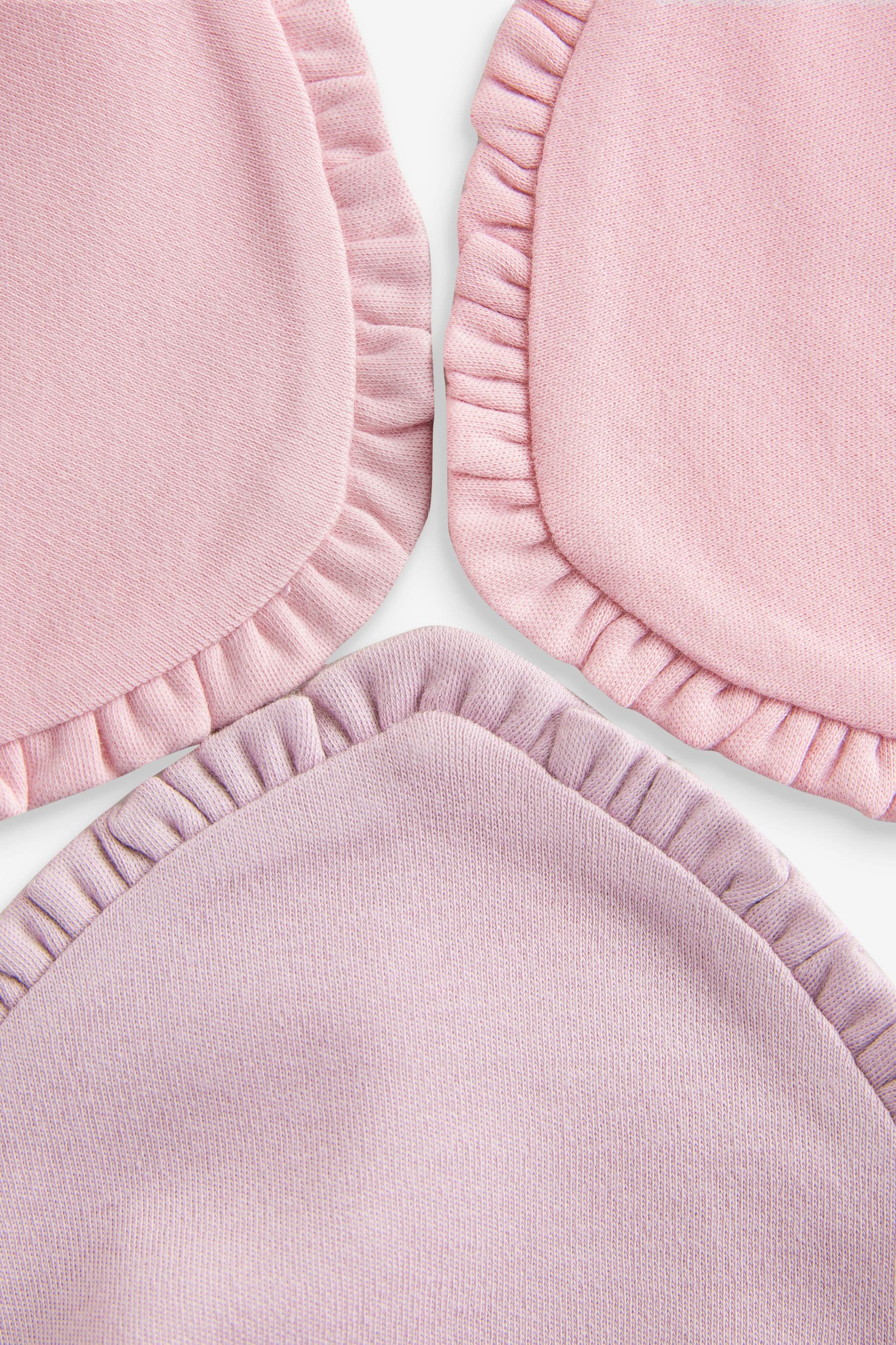 Pink Frill Baby Bibs 3 Pack