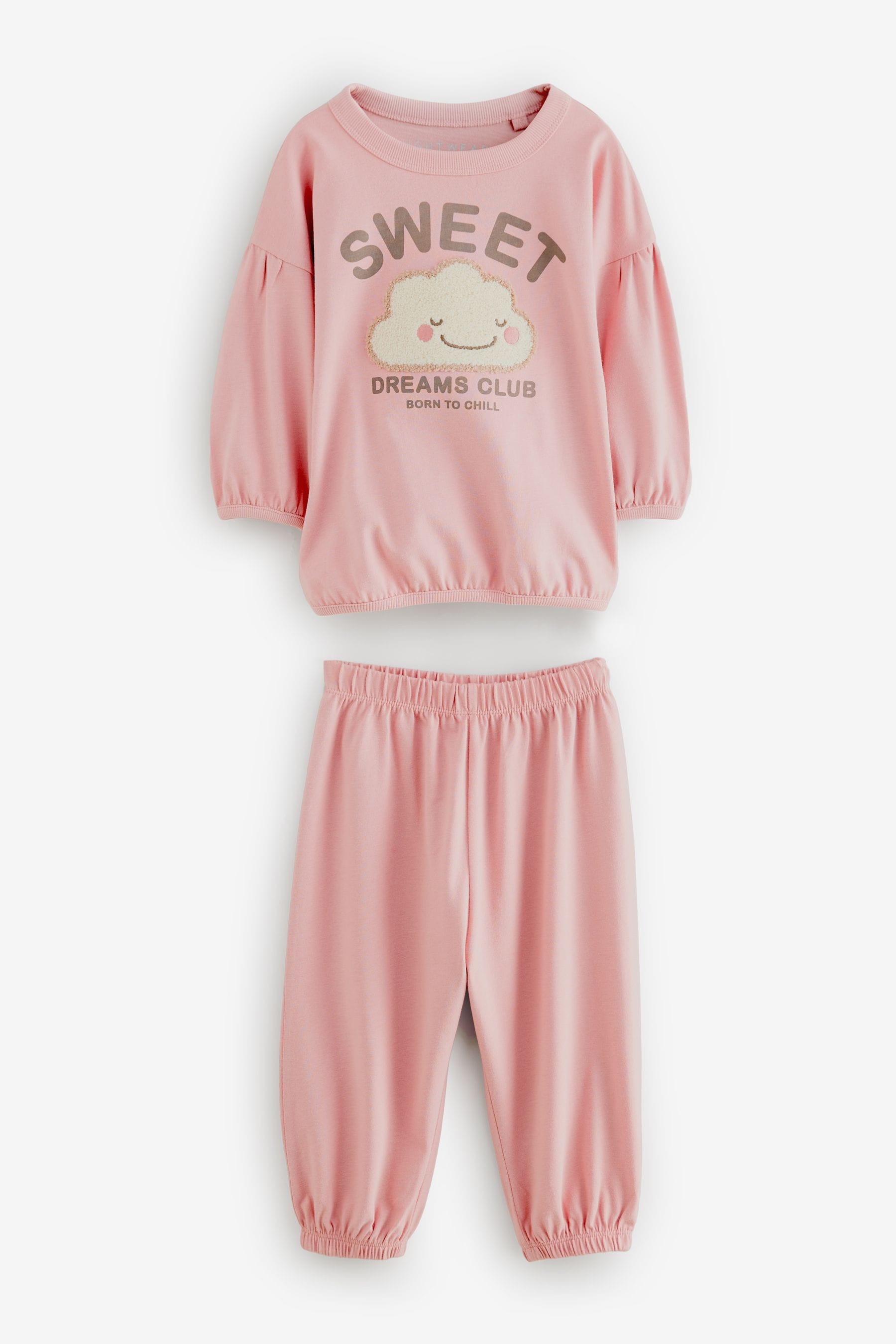 Neutral/ Pink Character Jogger 100% Cotton Pyjamas 3 Pack (9mths-11yrs)