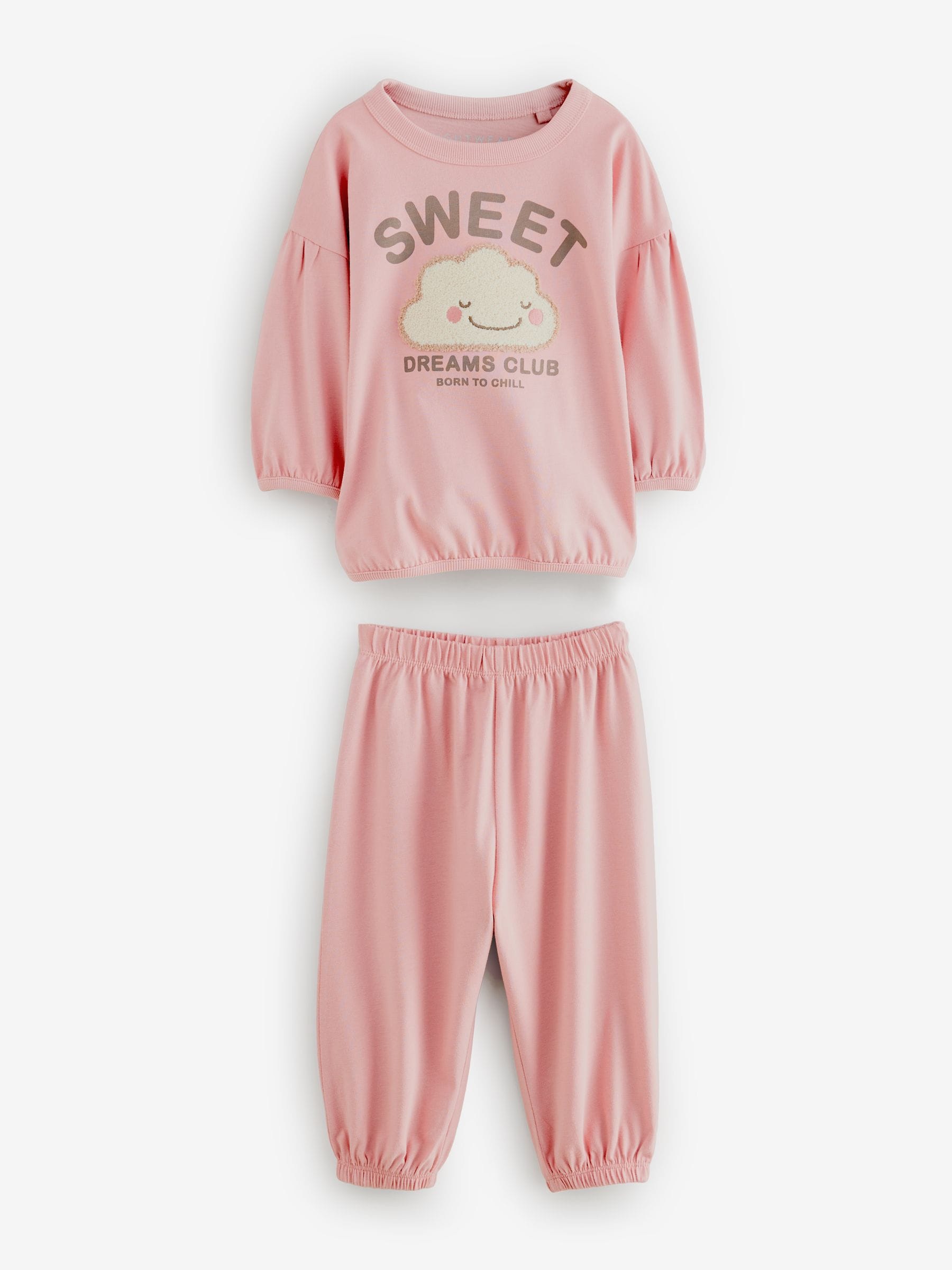 Neutral/ Pink Character 3 Pack Jogger 100% Cotton Pyjamas (9mths-8yrs)