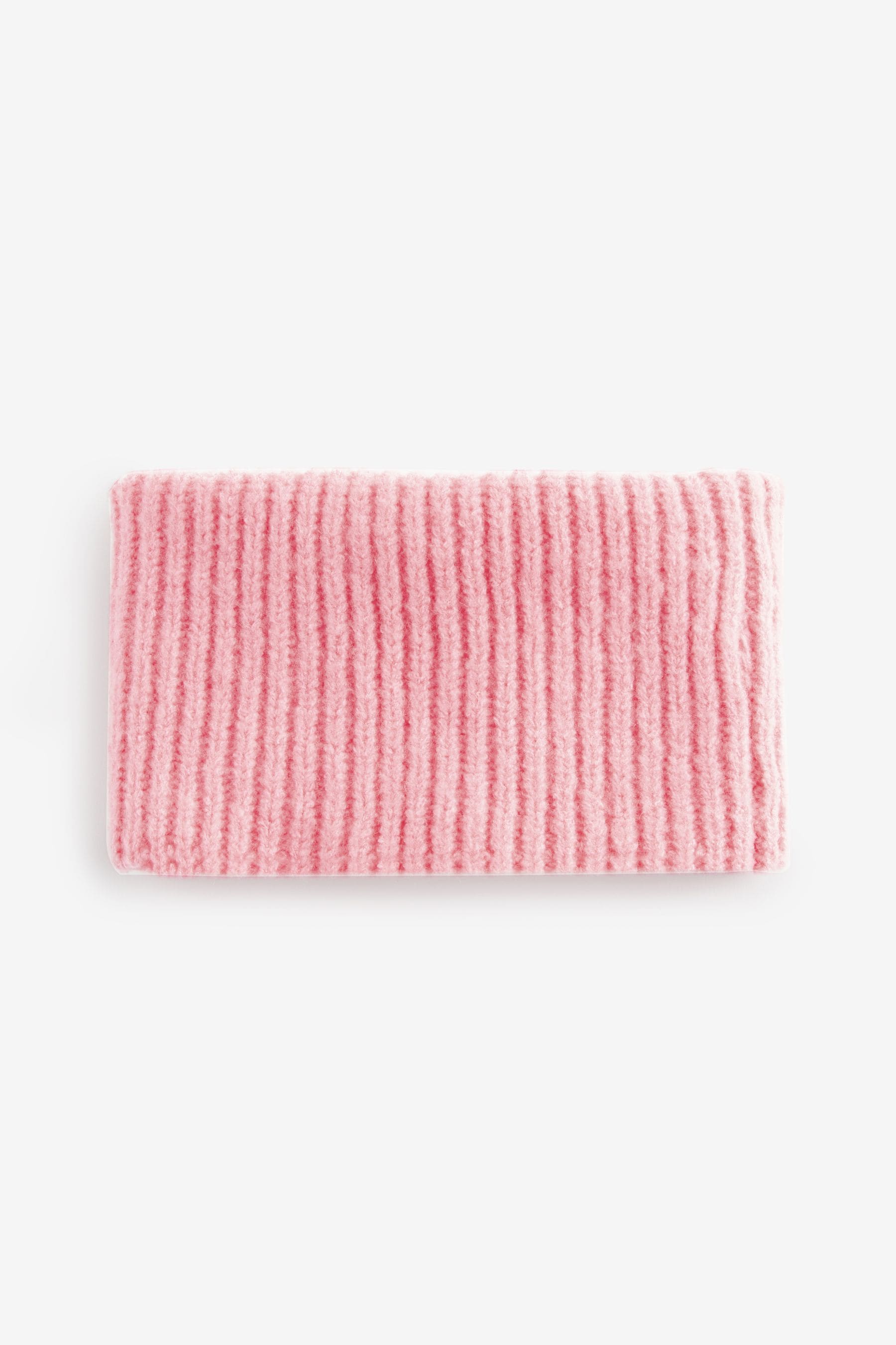 Bright Pink Chunky Rib Snood (1-16yrs)