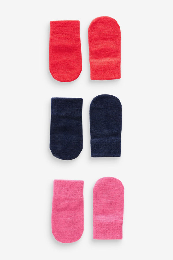 Navy,Pink & Purple Magic Mittens 3 Pack (3mths-6yrs)