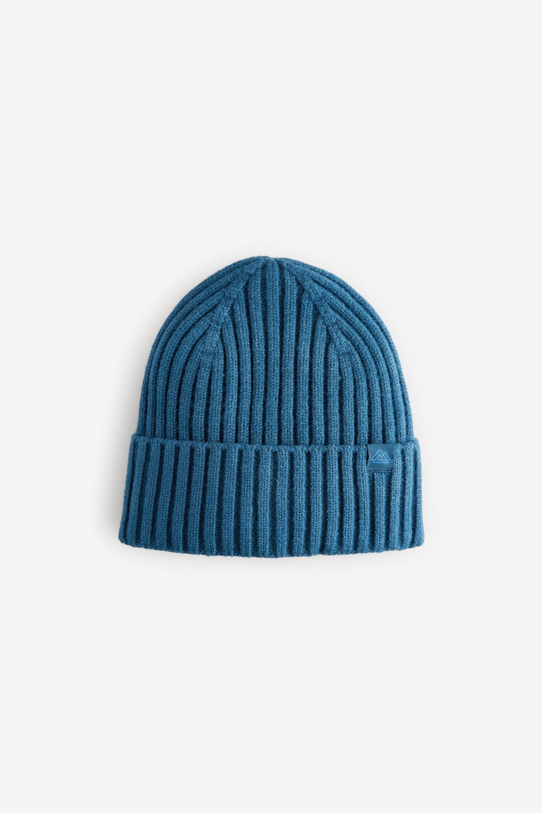 Petrol Blue Knitted Beanie Hat (1-16yrs)