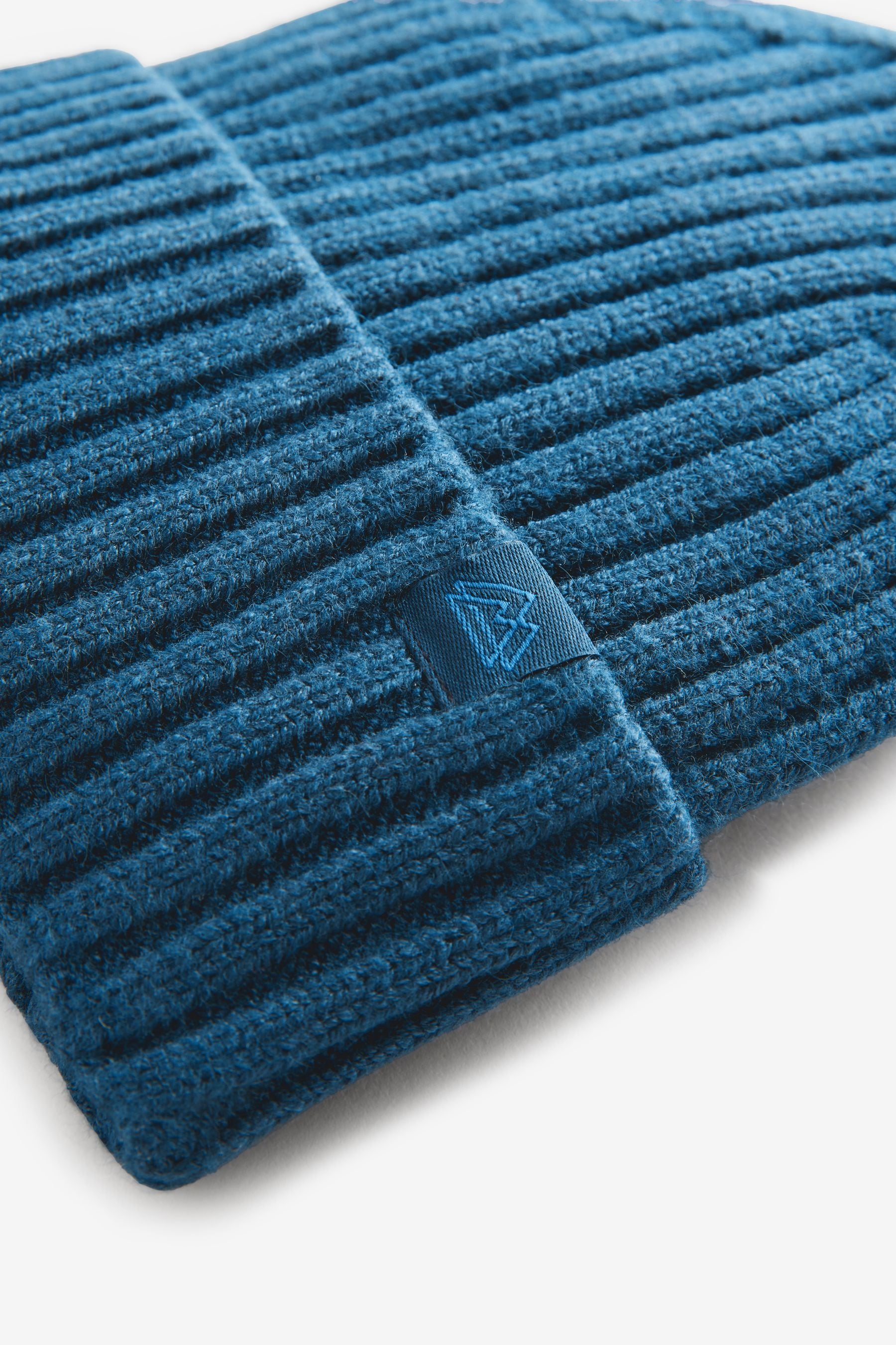 Petrol Blue Knitted Beanie Hat (1-16yrs)