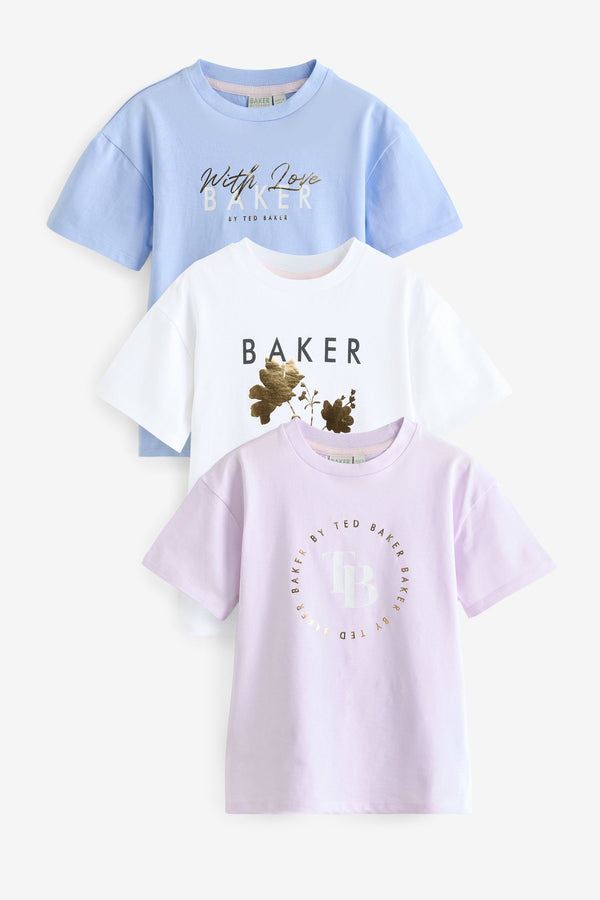 Baker By Ted Baker Oversized Graphic T-Shirts 3 Pack