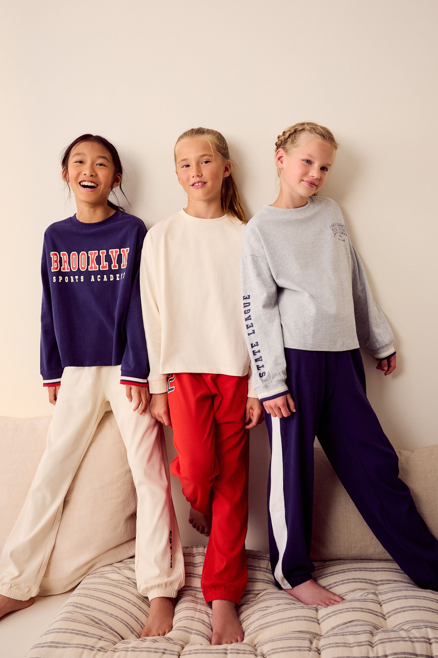 Red/Blue Collegiate Jogger Pyjamas 3 Pack (3-16yrs)