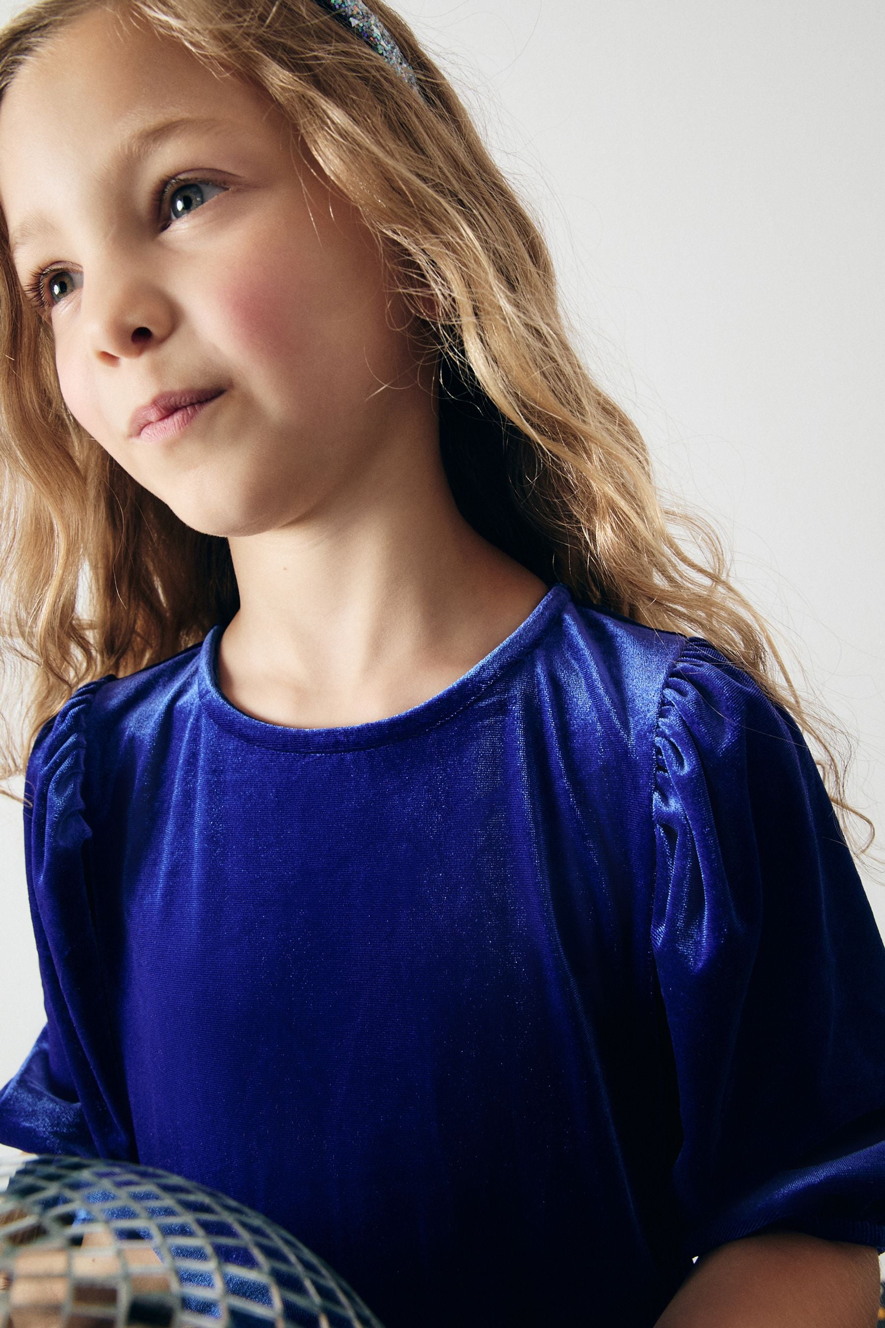 Cobalt Blue Velvet Party Dress (3-16yrs)