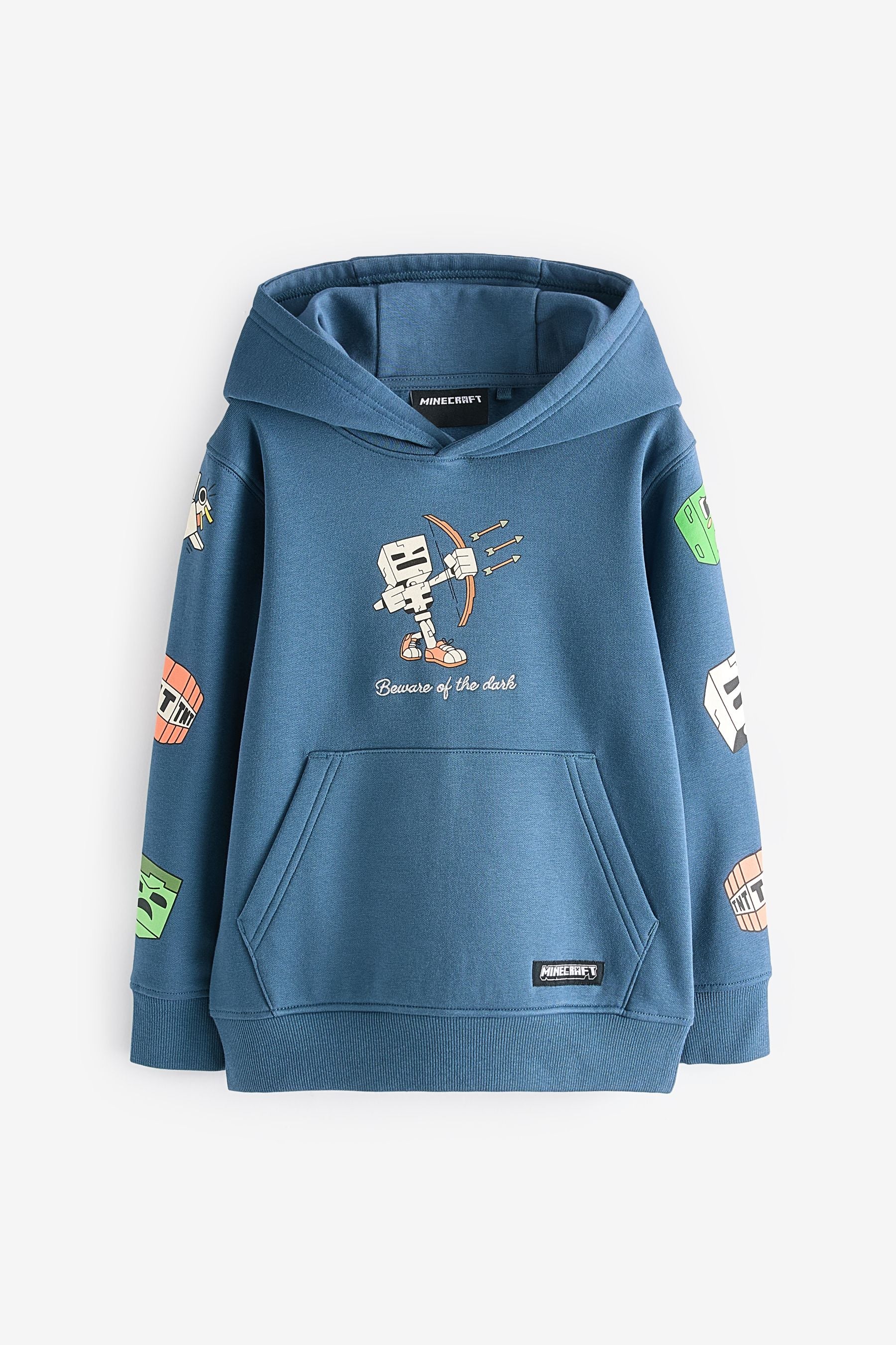 Blue Minecraft Licensed Hoodie (3-16yrs)