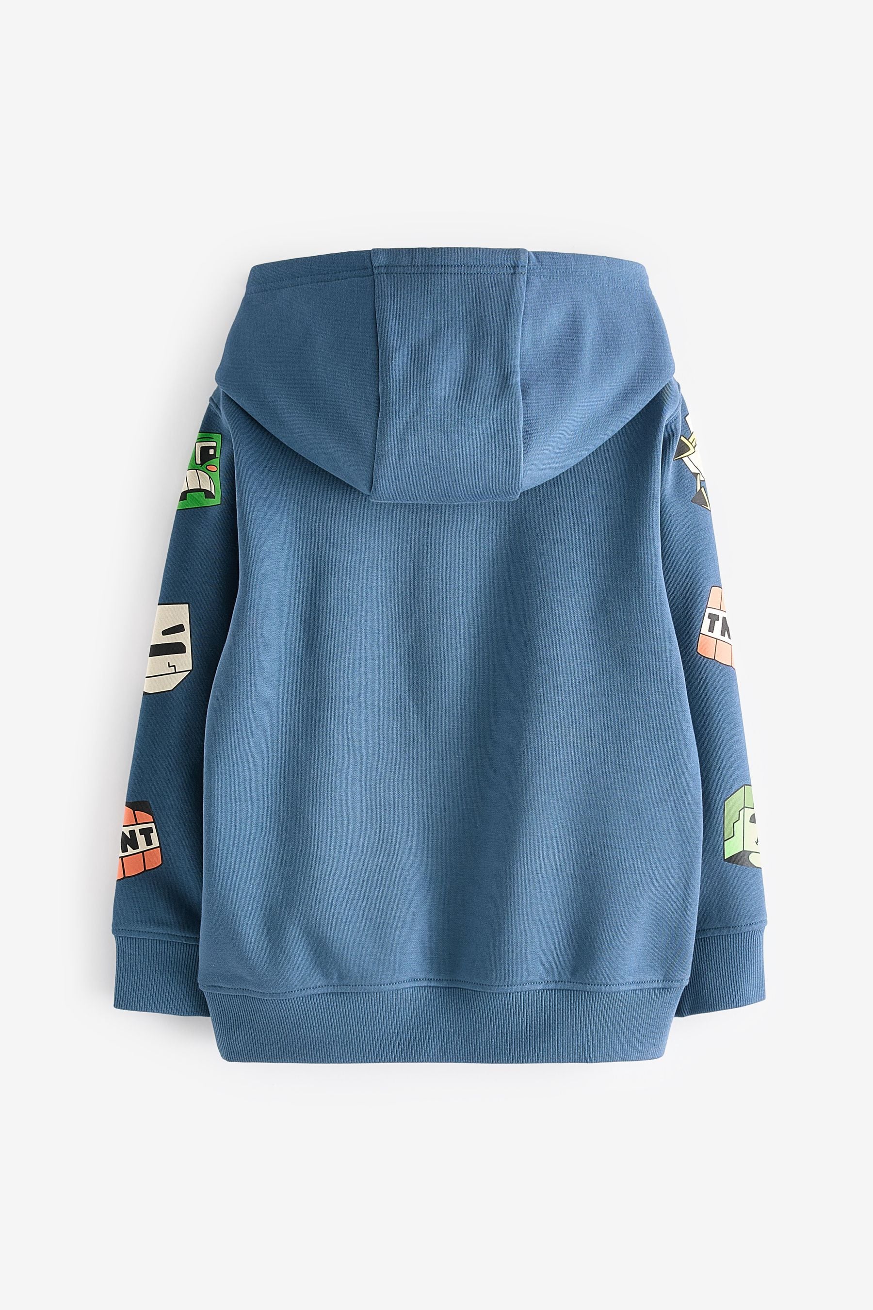 Blue Minecraft Licensed Hoodie (3-16yrs)