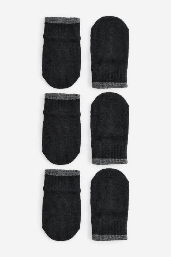 Black 3 Pair Magic Mittens Set (3mths-6yrs)