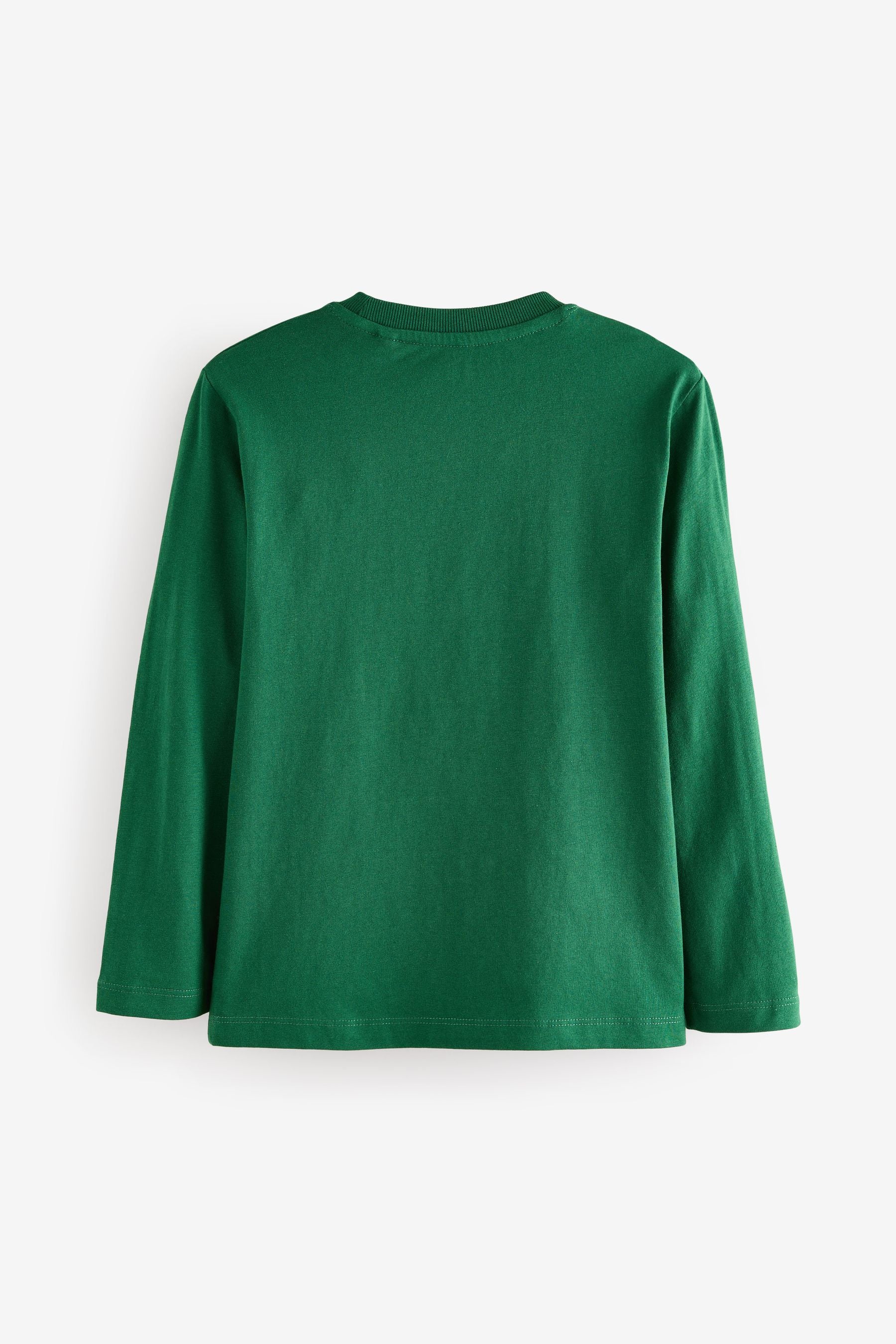 Green Licensed Minecraft Long Sleeve 100% Cotton T-Shirt (3-16yrs)