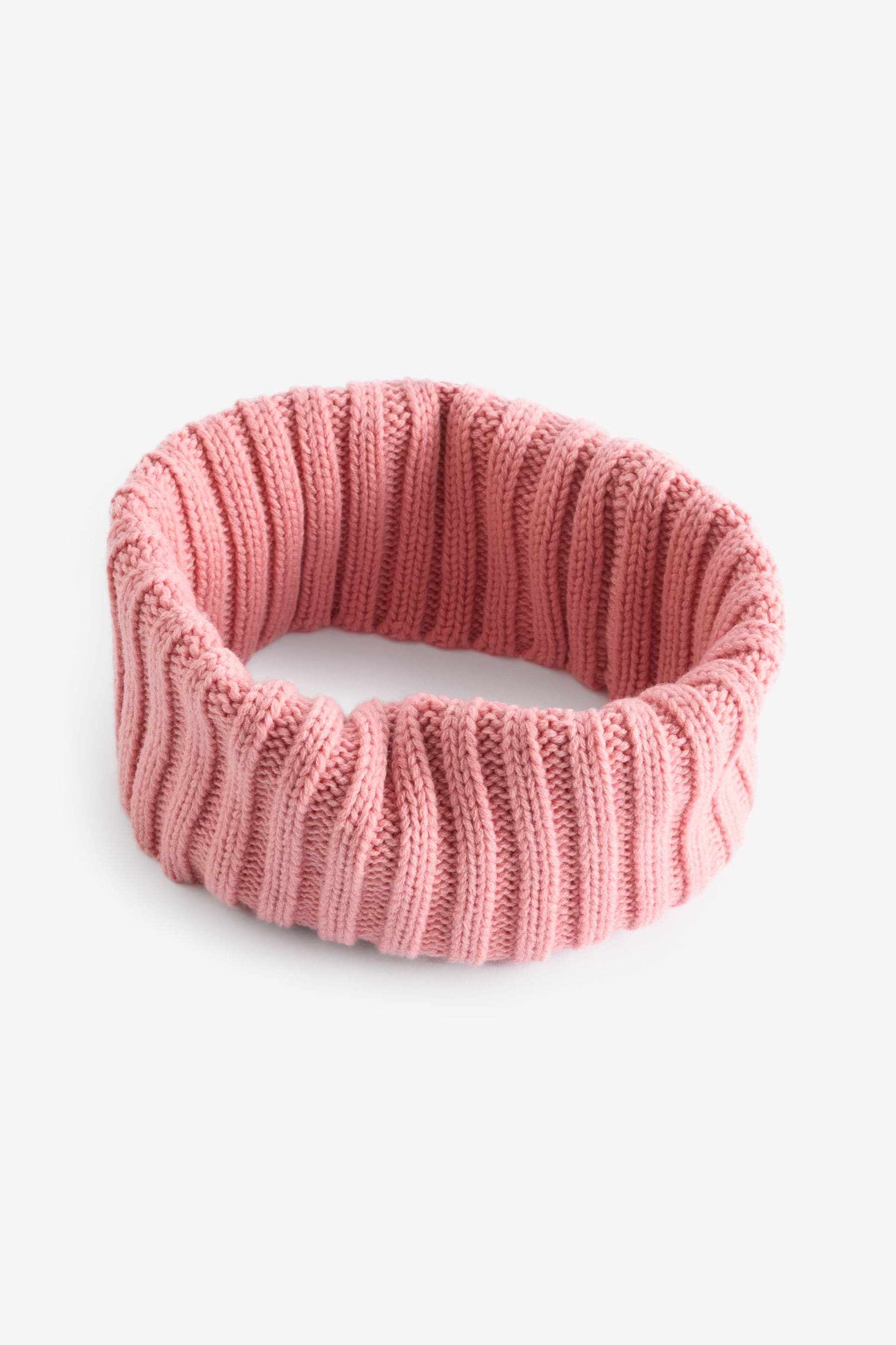 Pink Ribbed Knitted Snood (1-16yrs)