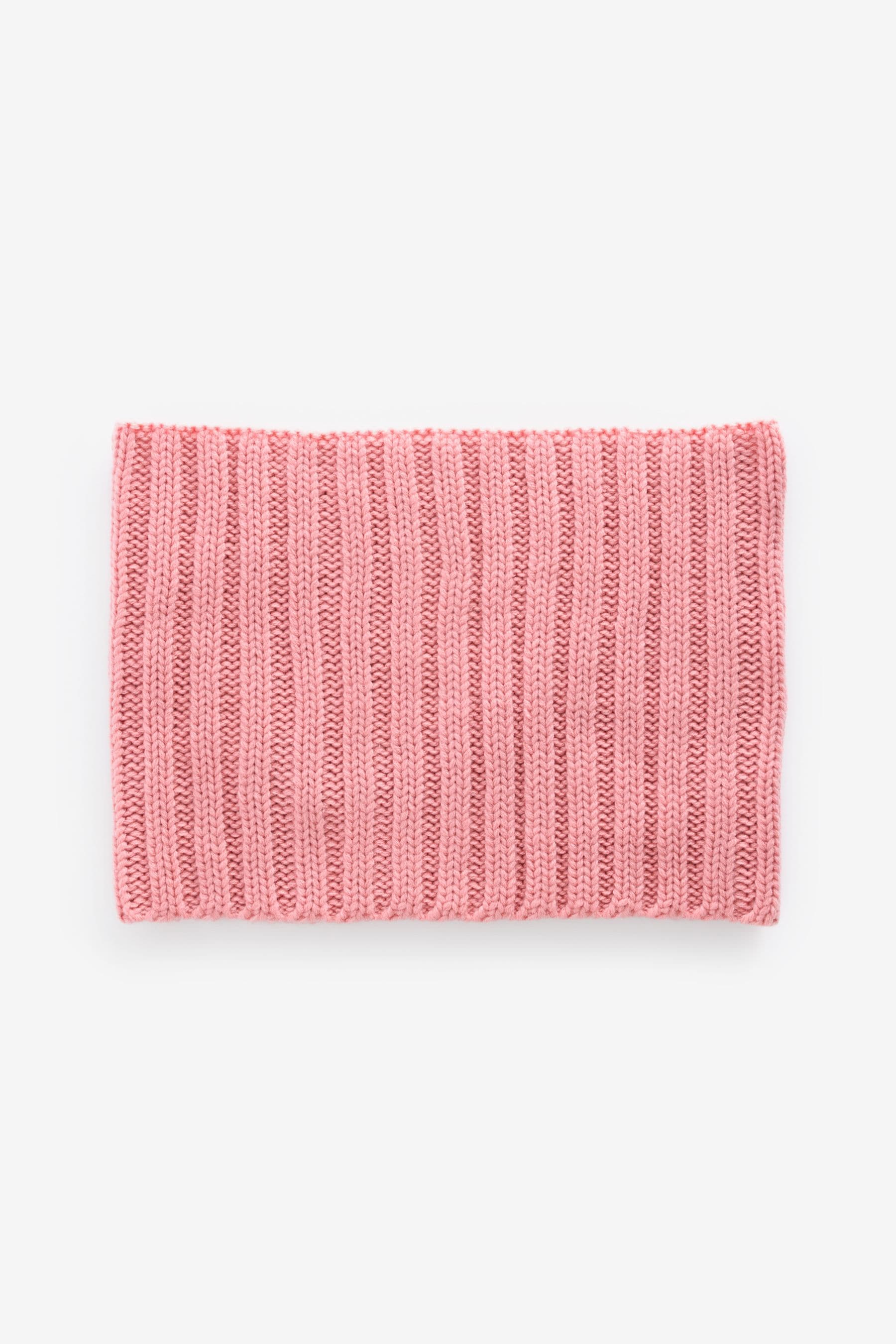 Pink Ribbed Knitted Snood (1-16yrs)