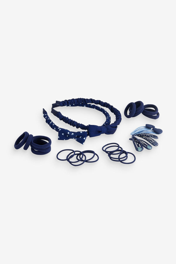 Navy Back to School Hair Set