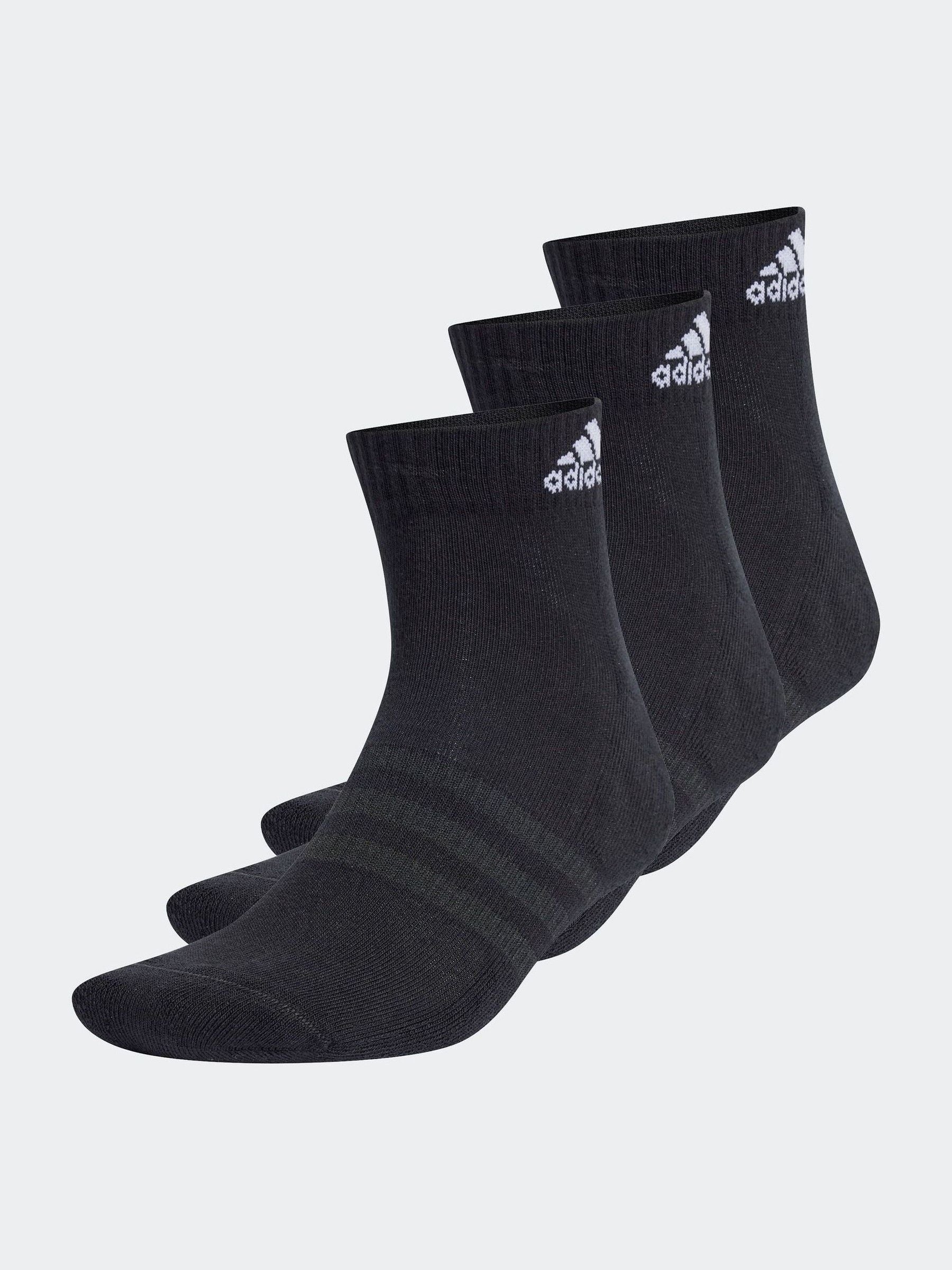 adidas Black/White Cushioned Sportswear Ankle Socks 3 Pack