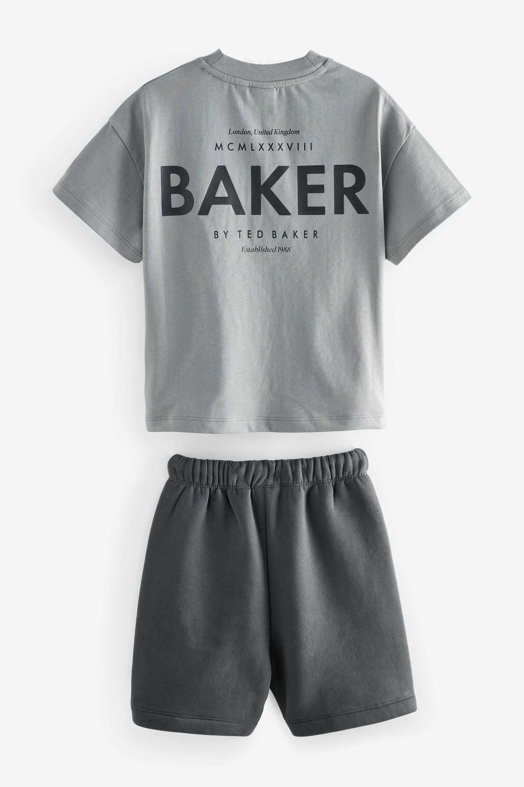 Grey Baker by Ted Baker Oversized T-Shirt and Sweat Shorts Set