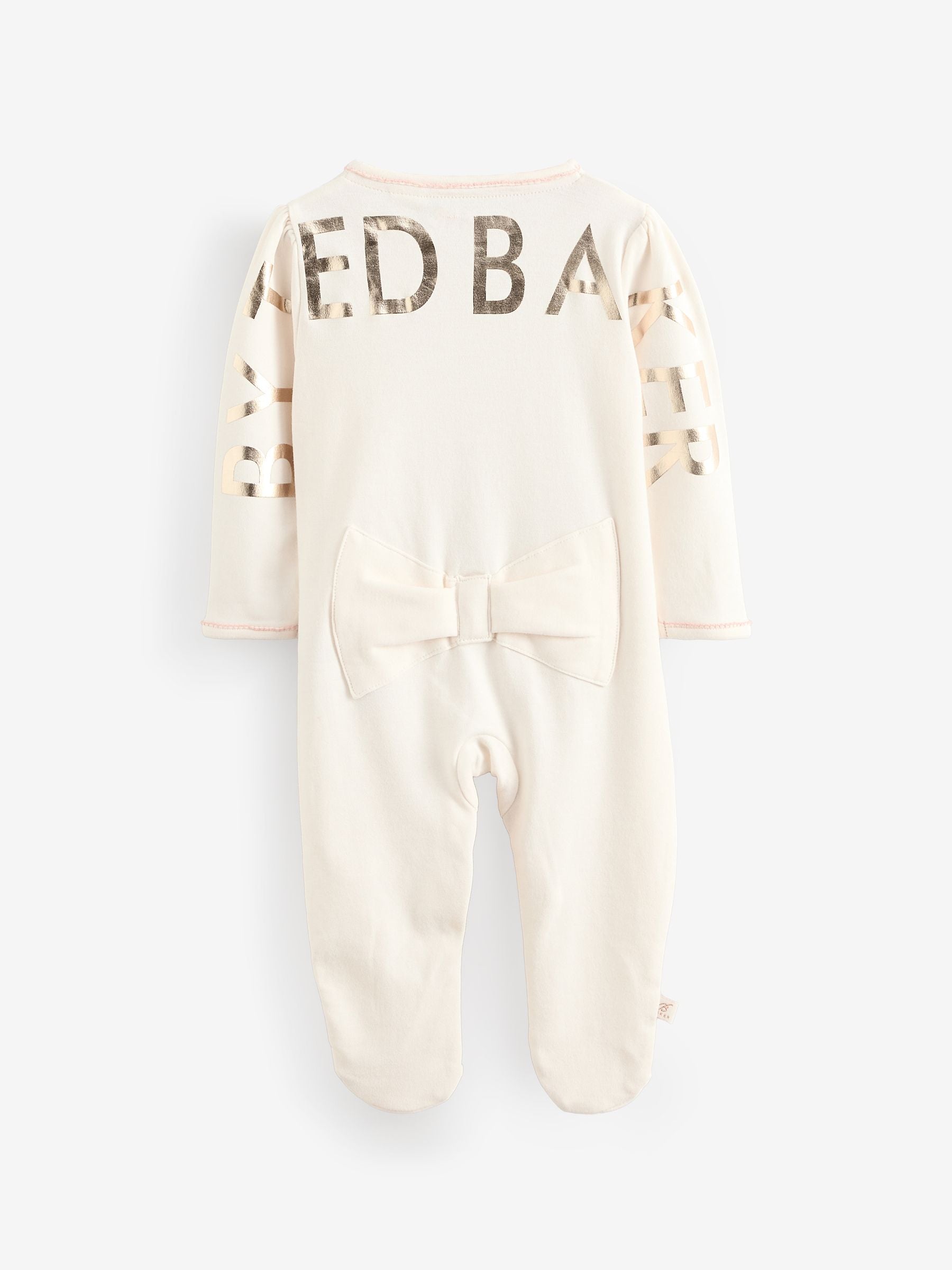 Baker by Ted Baker Stone Varsity 100% Cotton Sleepsuit