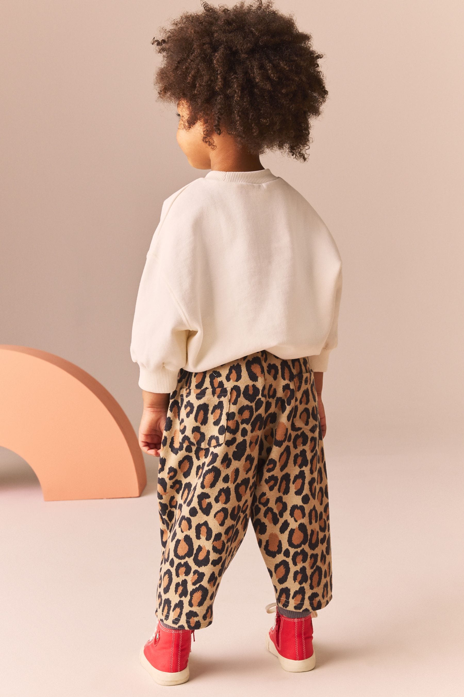 Animal Leopard Print Textured Podgey Trousers (3mths-7yrs)