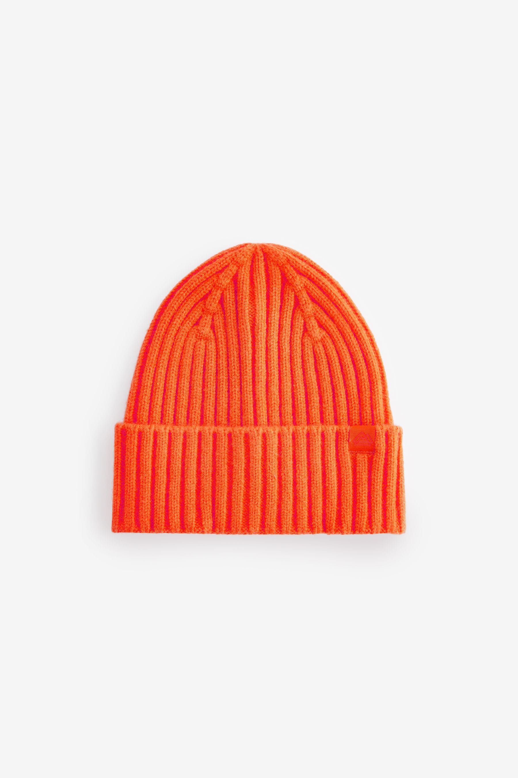 Orange Knitted Beanie Hat (1-16yrs)