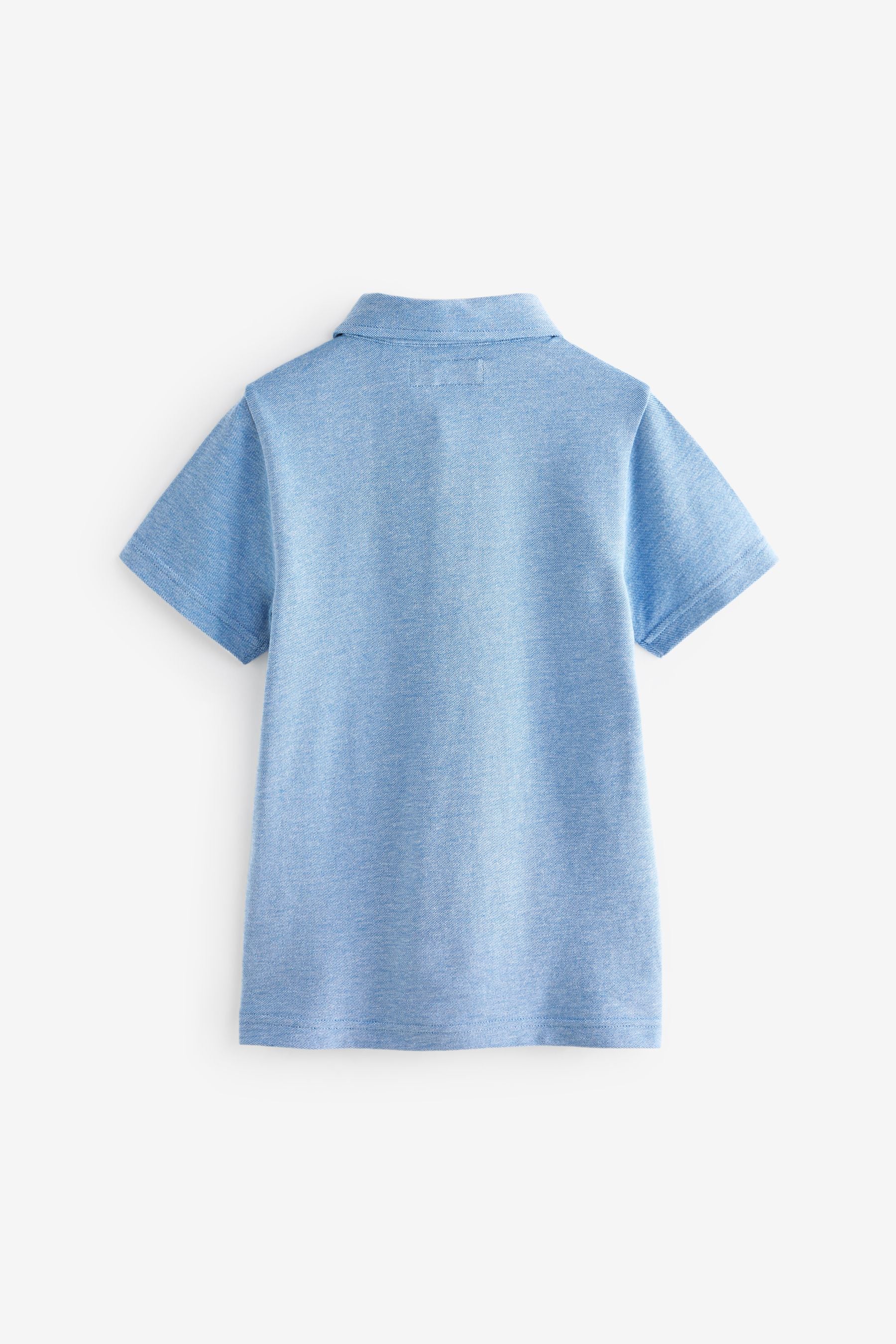 Blue Marl Short Sleeve Polo Shirt (3-16yrs)