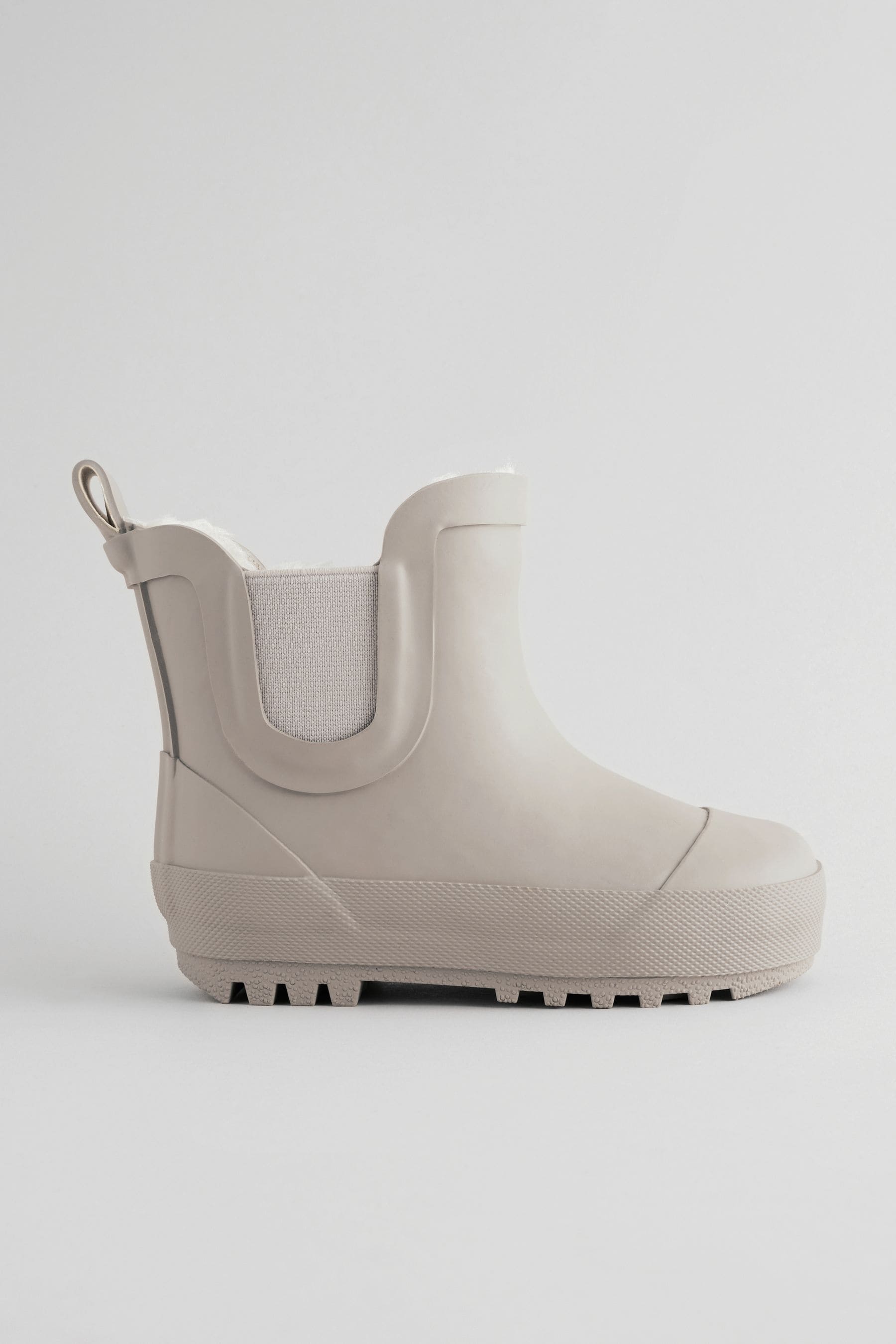 Neutral Plain Warm Lined Ankle Wellies