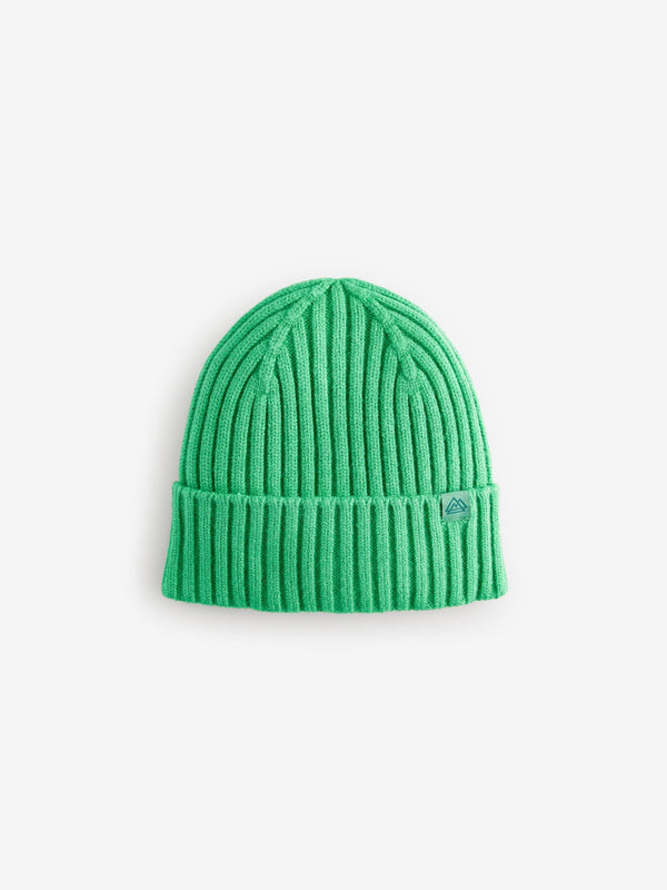 Bright Green Knitted Beanie Hat (1-16yrs)