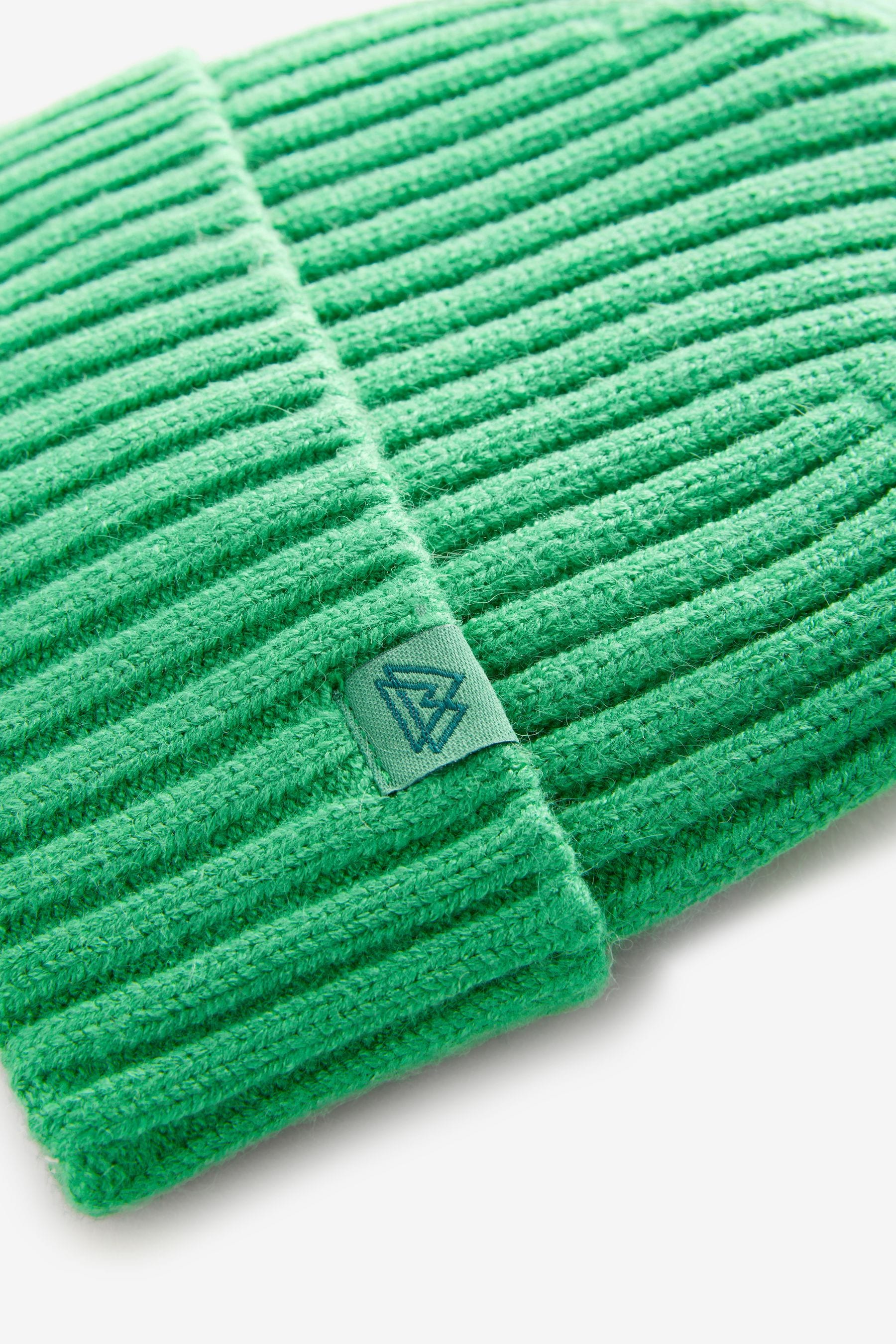 Bright Green Knitted Beanie Hat (1-16yrs)