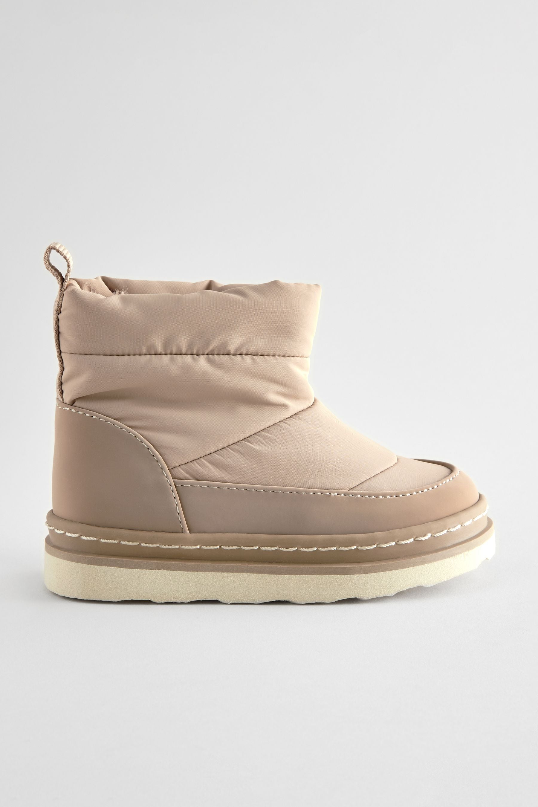 Neutral Quilted Warm Lined Water Repellant Boots