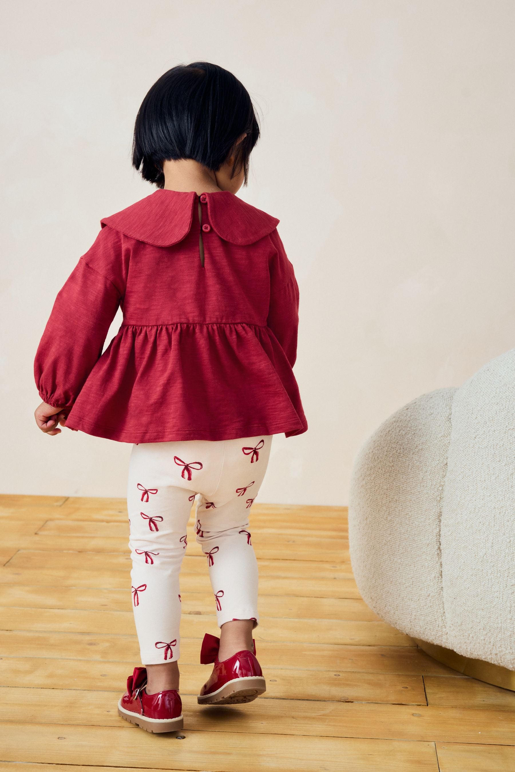 Red Bow Peplum Top and Leggings Set (3mths-7yrs)