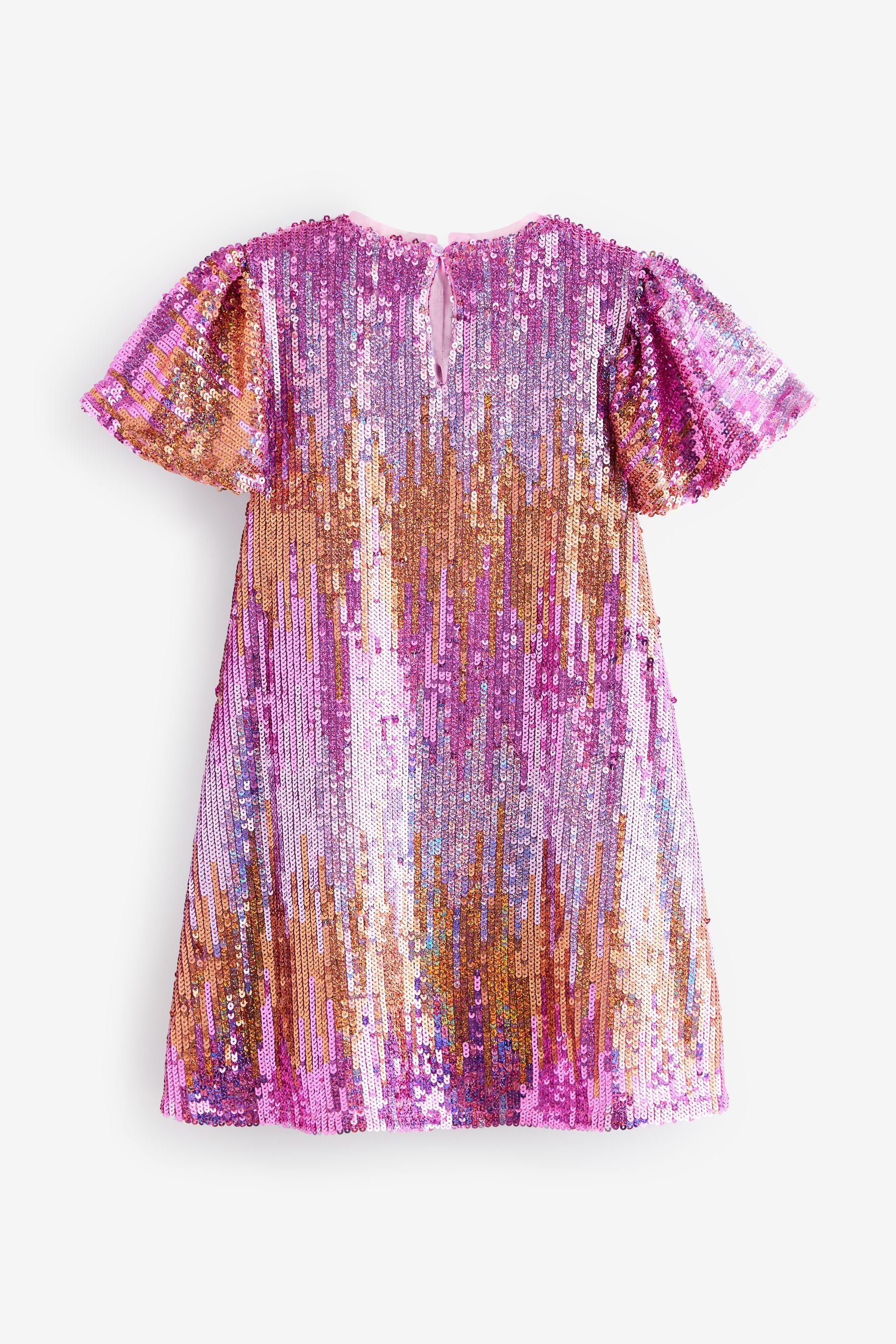 Pink/Gold Sequin Sparkle Party Dress (3-16yrs)