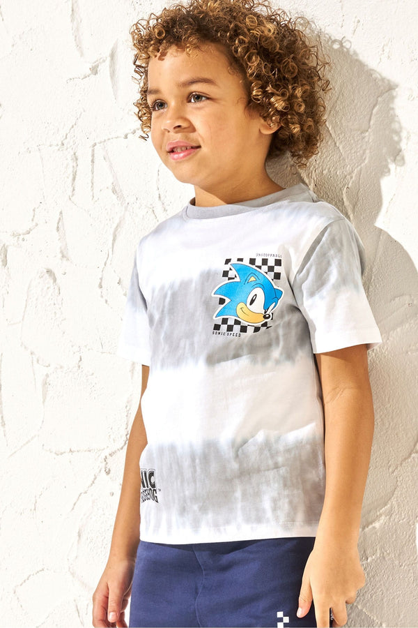 Angel & Rocket Grey 100% Cotton Sonic Tie Dye T-Shirt