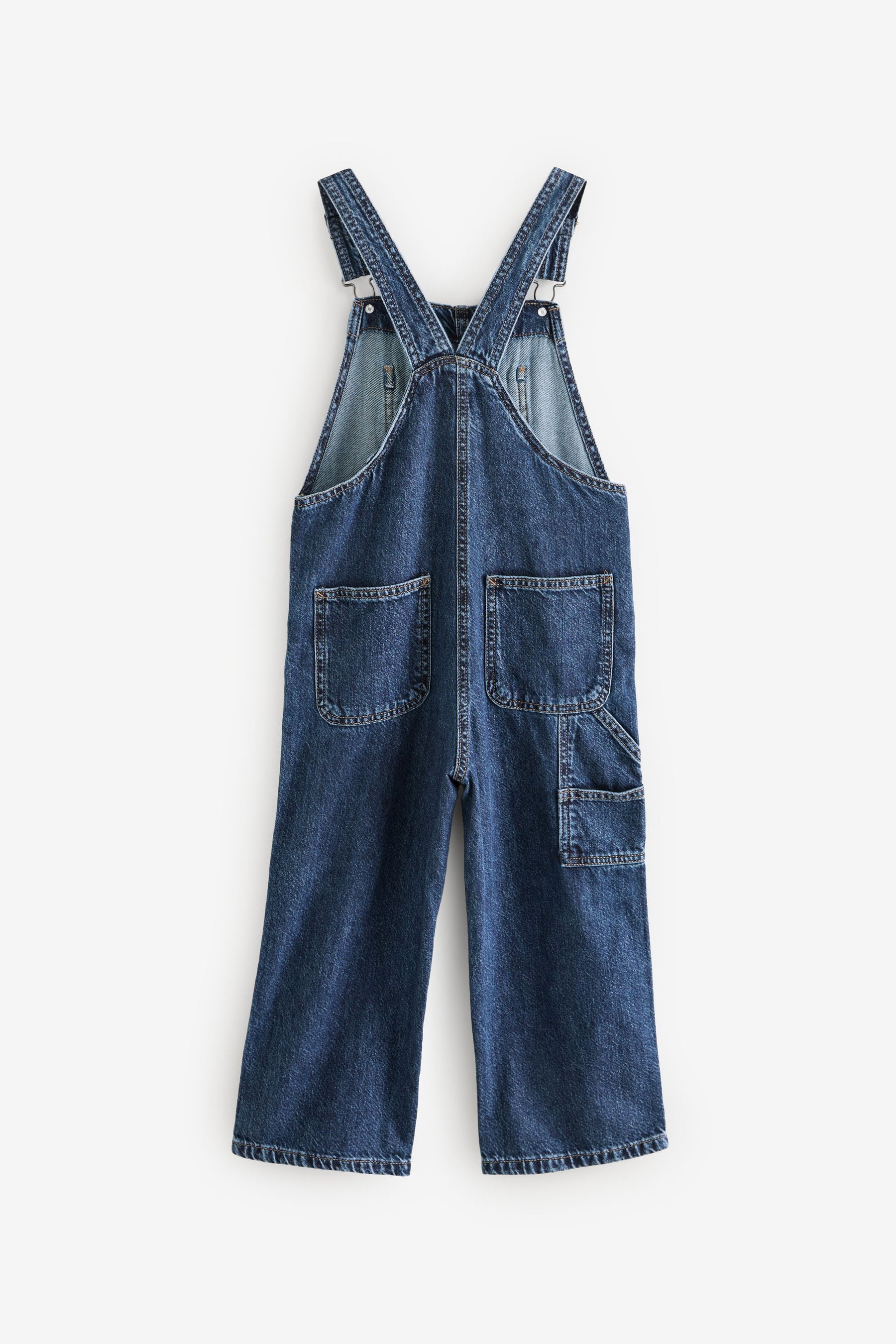 Denim Dark Blue 100% Cotton Dungarees (3-16yrs)