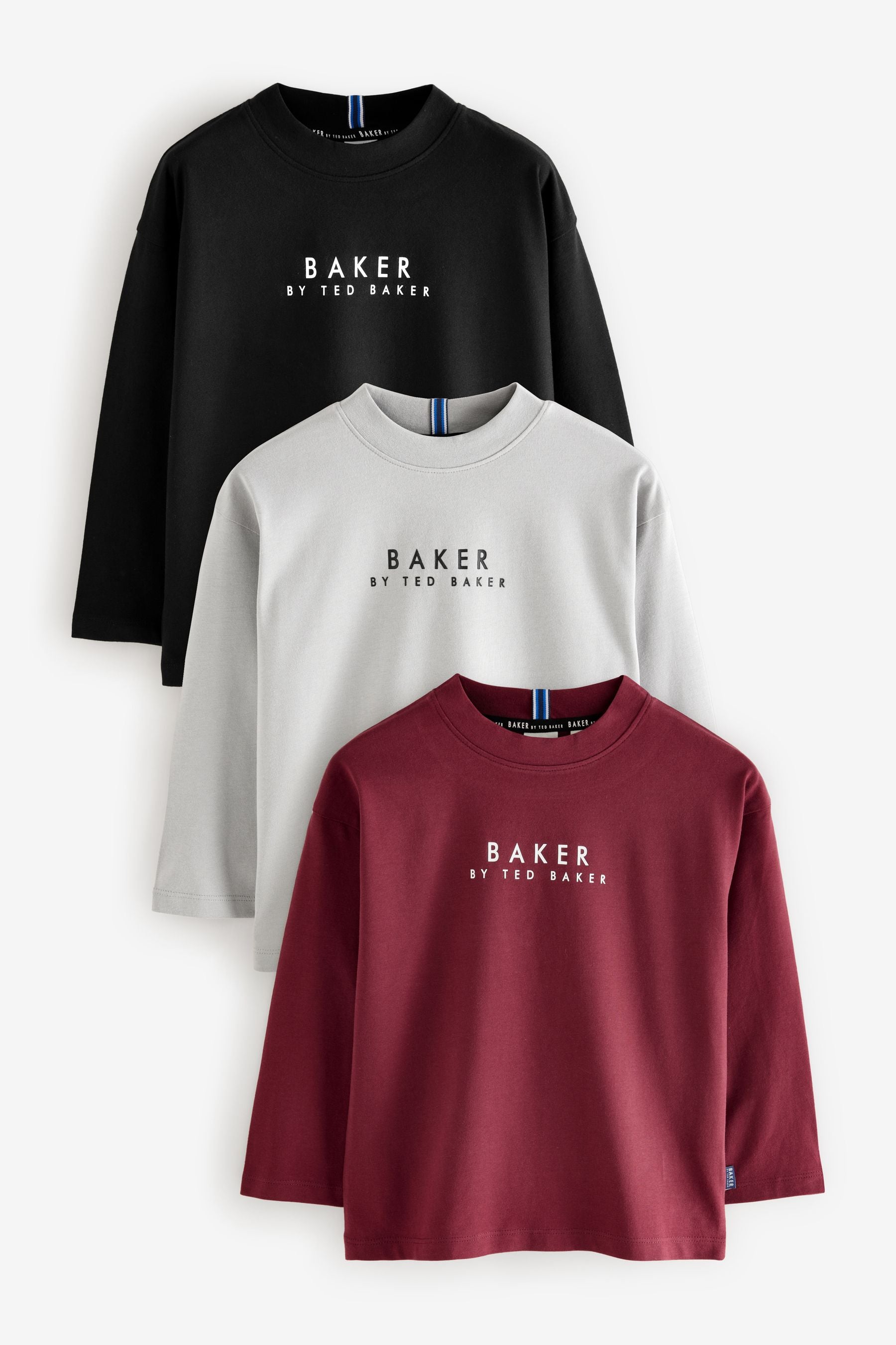 Baker by Ted Baker Long Sleeve Multi T-Shirts 3 Pack