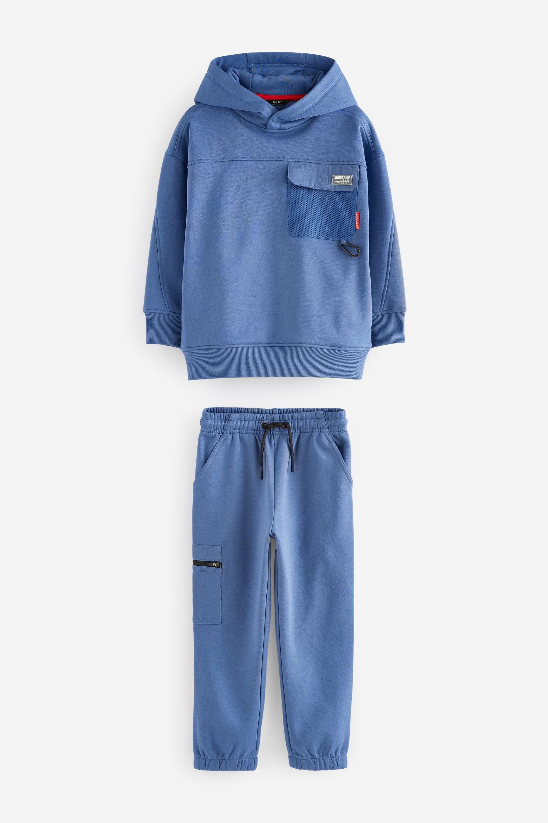 Blue Utility style Hoodie & Joggers Set (3-16yrs)