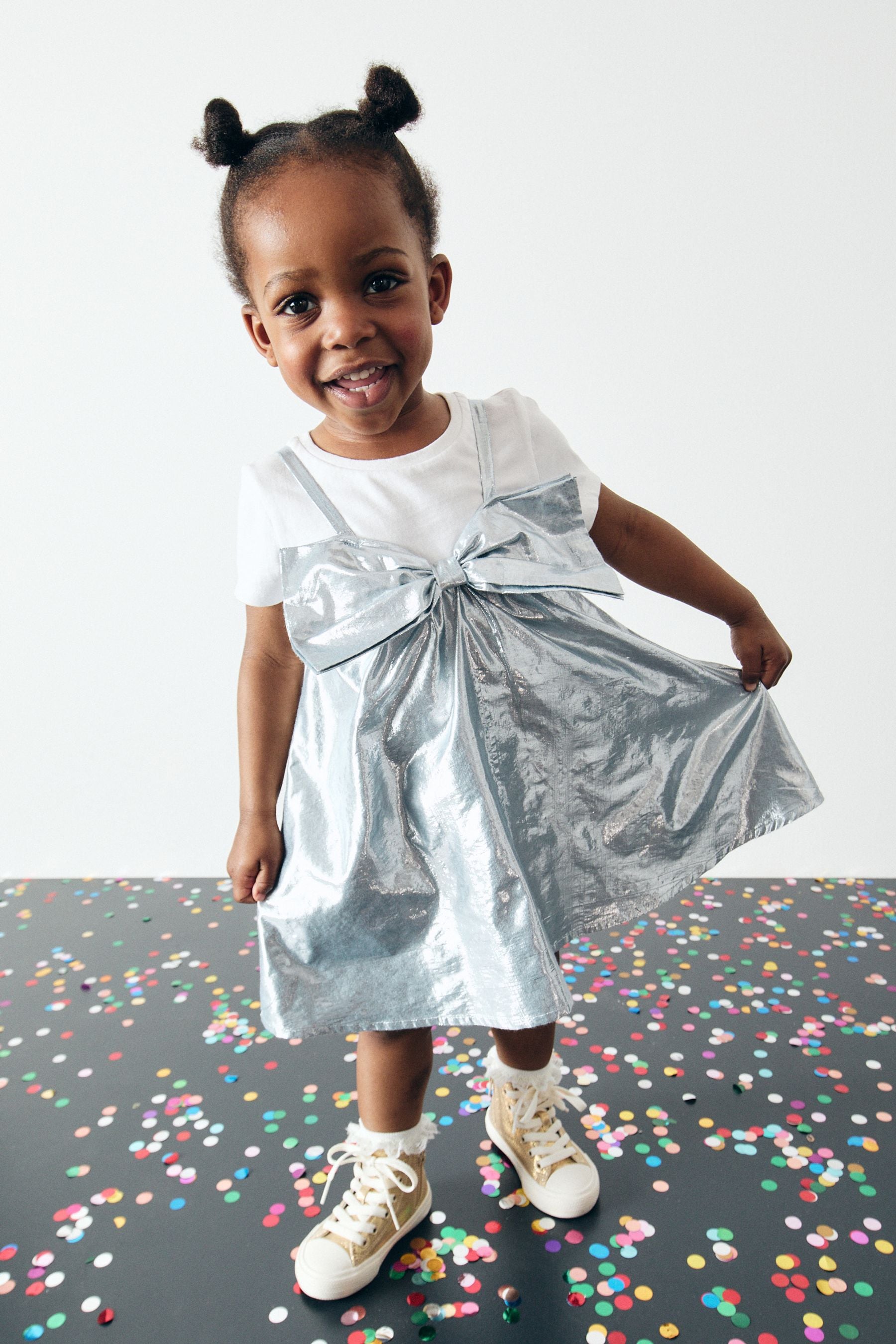 Blue Party Bow Dress And T-Shirt Set (3mths-8yrs)