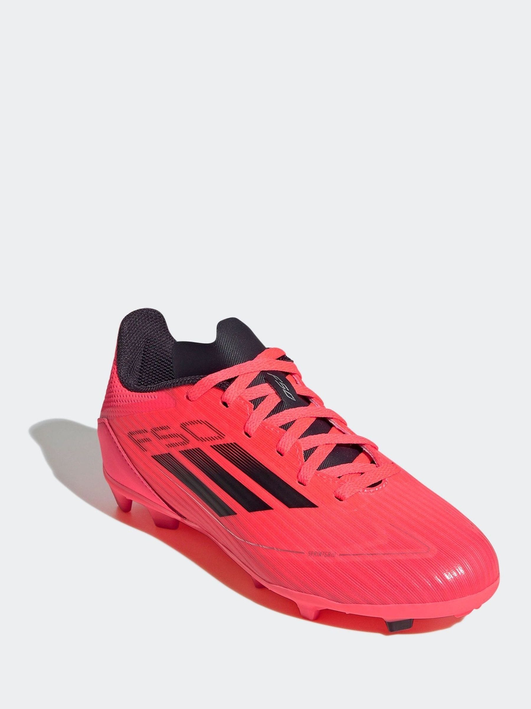 adidas Bright Red Kids F50 League Firm / Multi Ground Cleats Football Boots