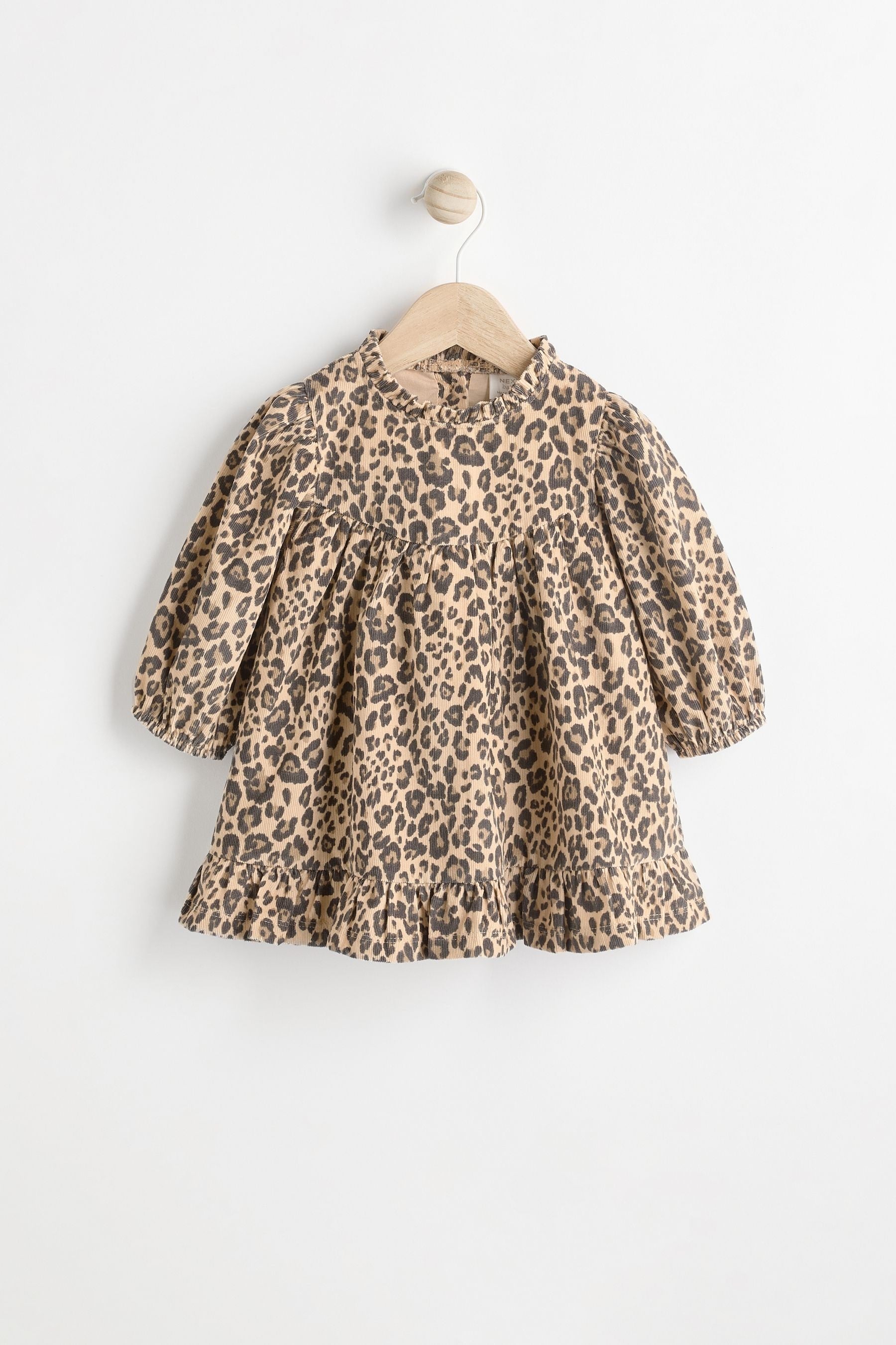 Leopard Print Faux Fur Gilet, Dress & Tights Set (0mths-2yrs)