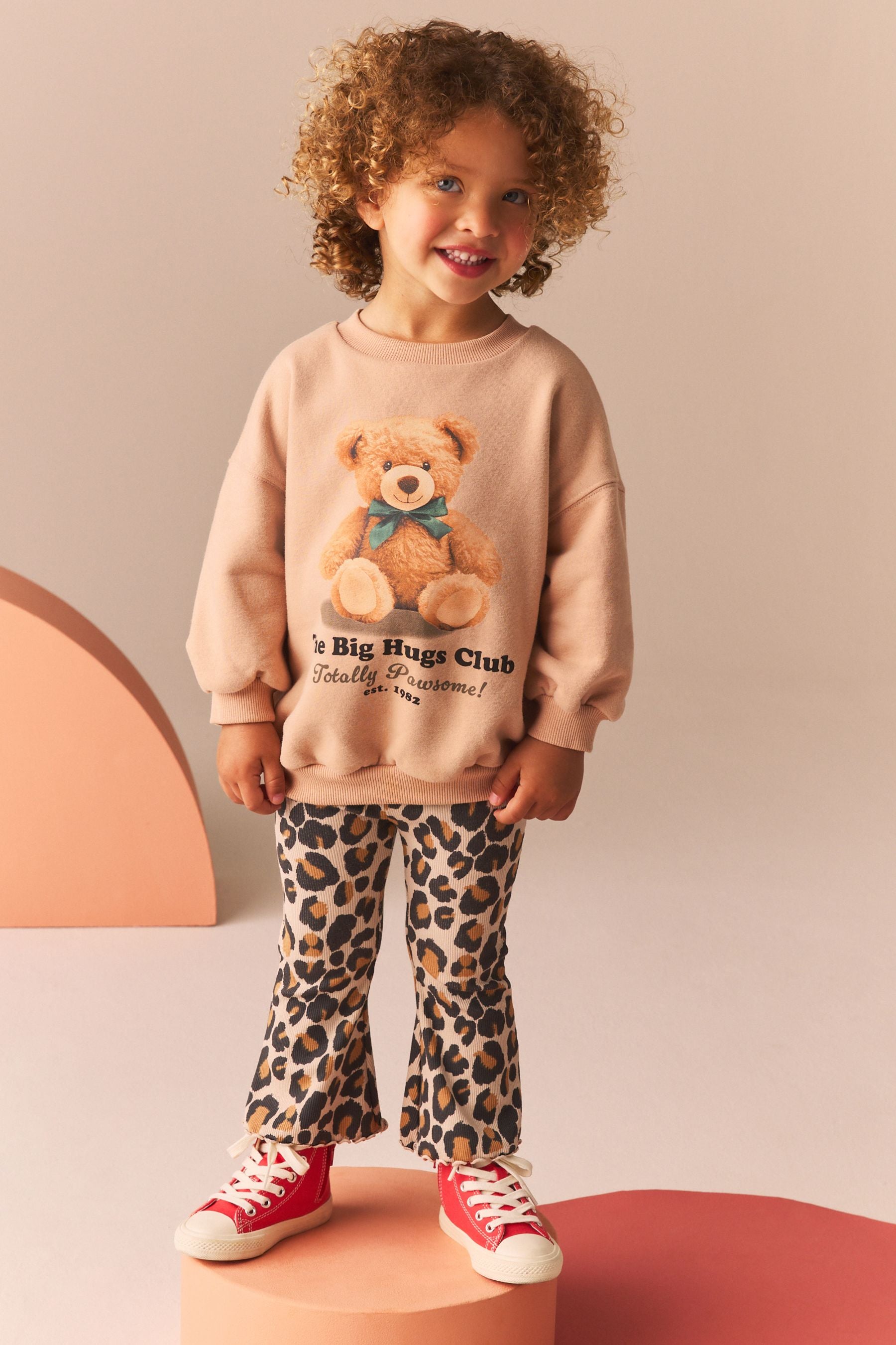 Brown Sweatshirt and Flare Leggings Set (3mths-7yrs)