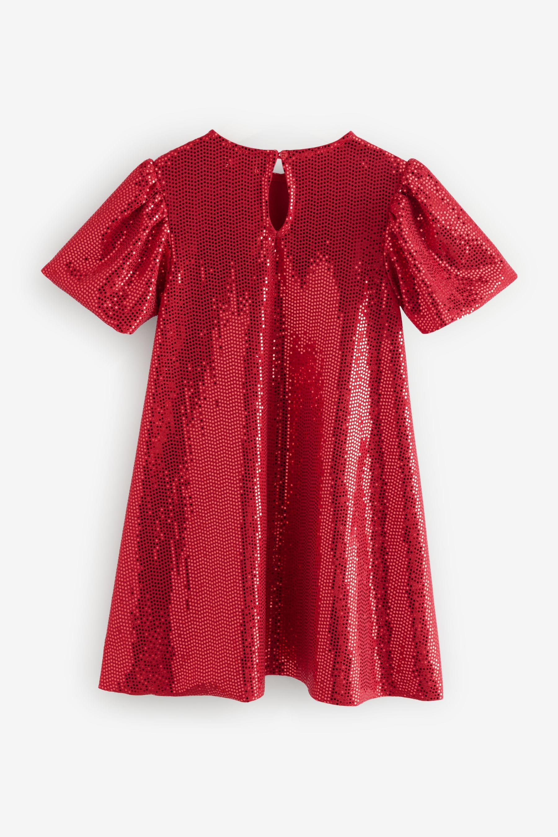 Red Sparkle Angel Sleeve Party Dress (3-16yrs)