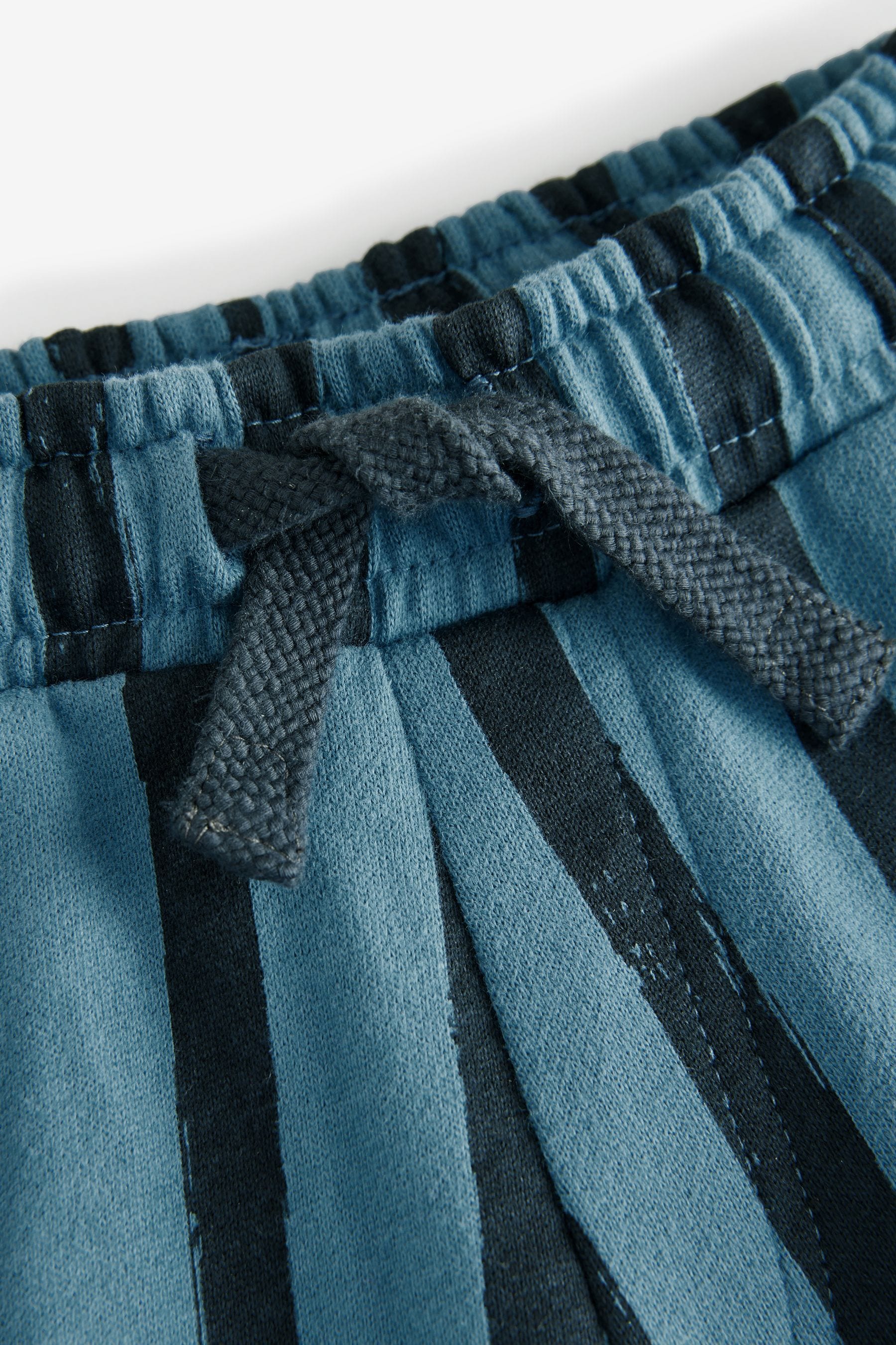 Blue/Black 100% Cotton Stripe Jersey Joggers (3mths-7yrs)