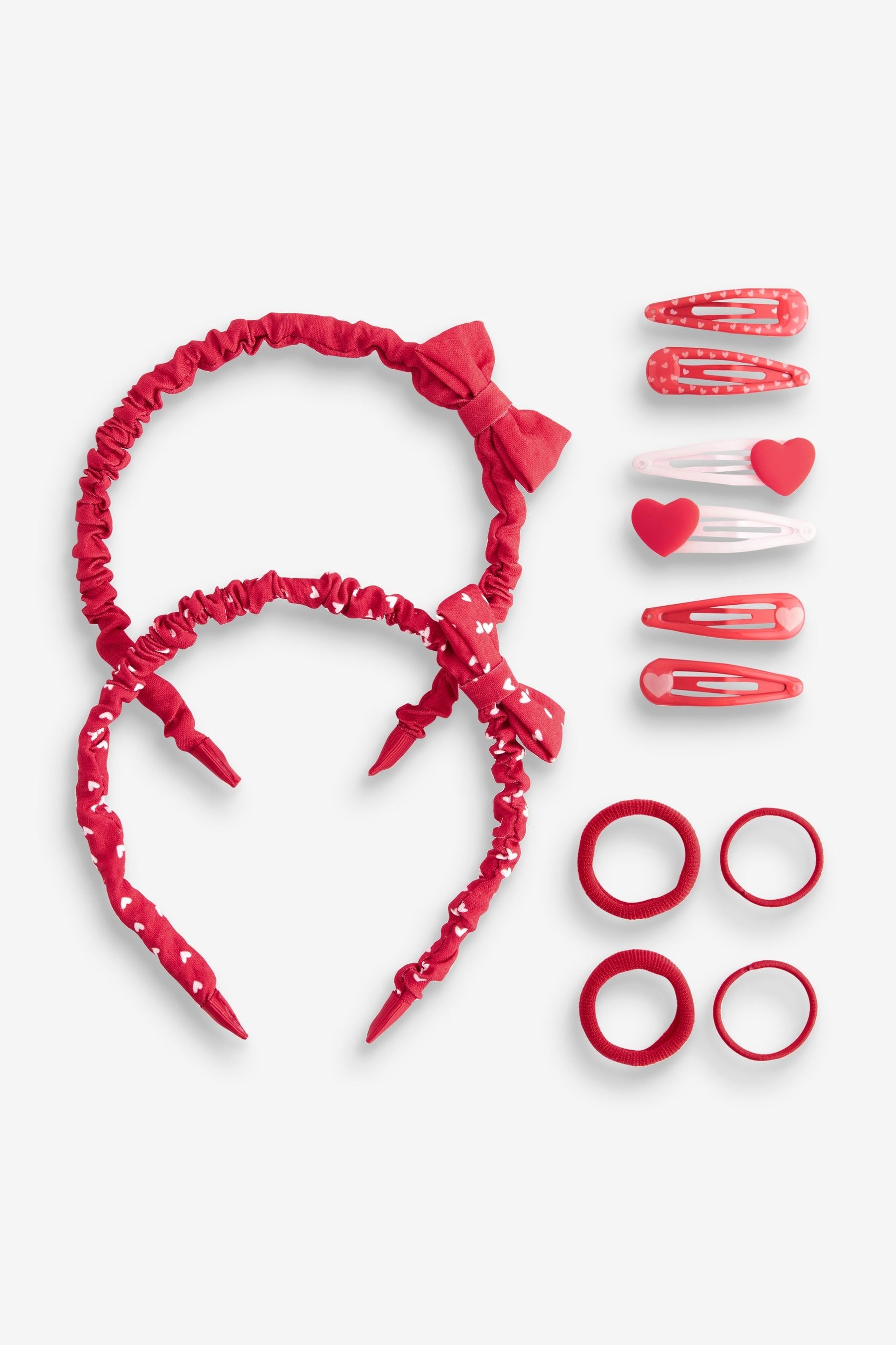 Red Back to School Hair Set