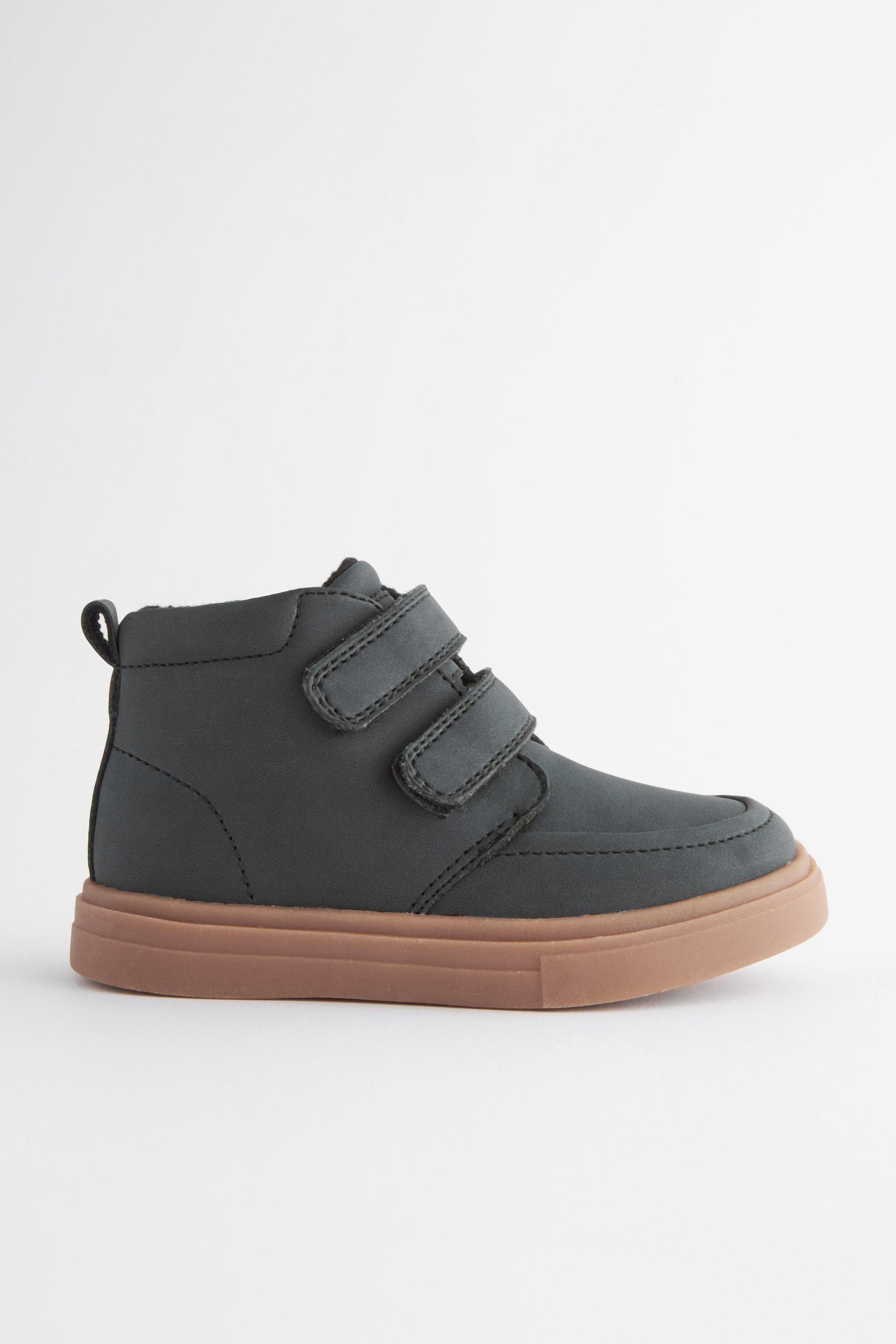 Black with Gum Sole Wide Fit (G) Warm Lined Touch Fastening Boots