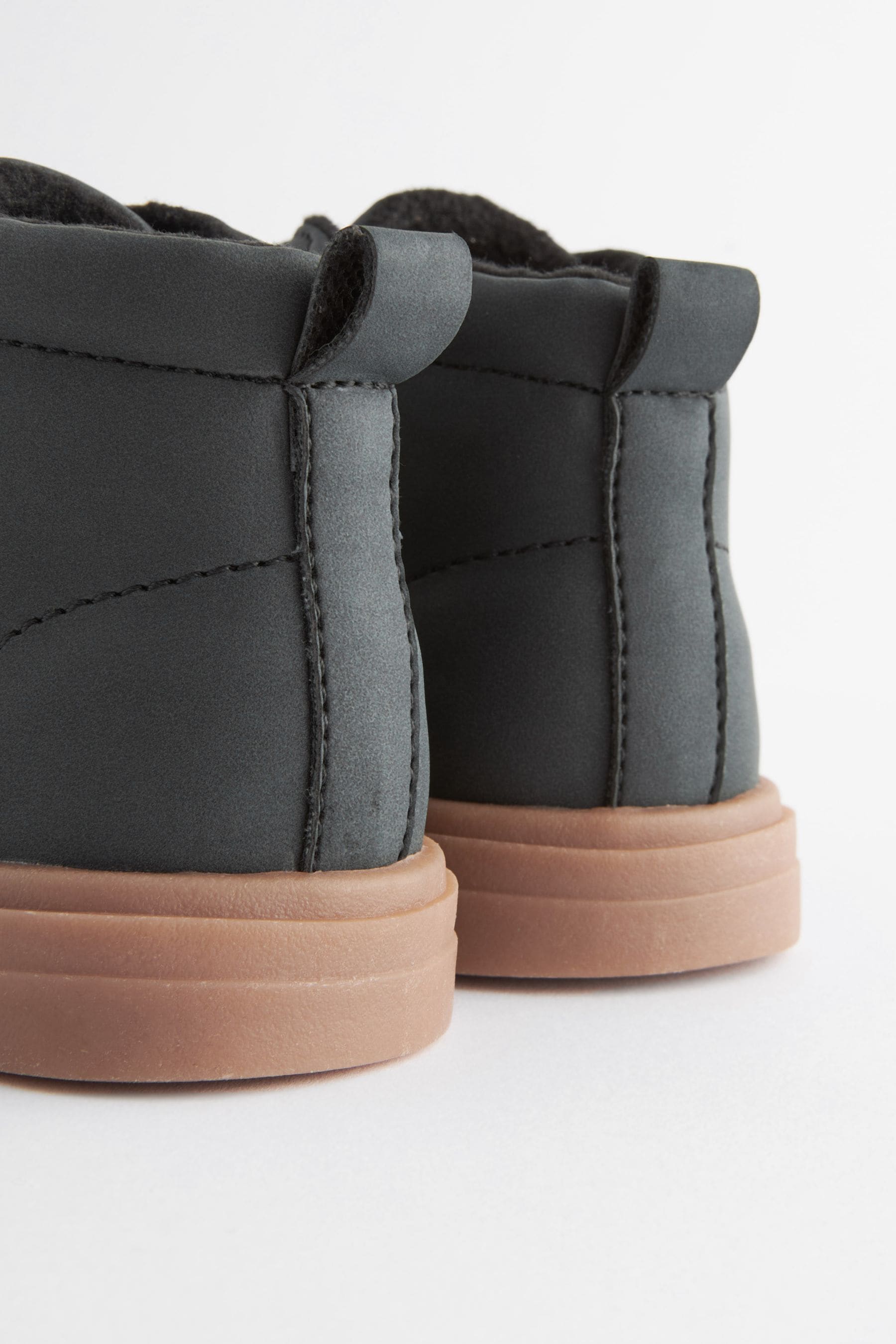 Black with Gum Sole Wide Fit (G) Warm Lined Touch Fastening Boots