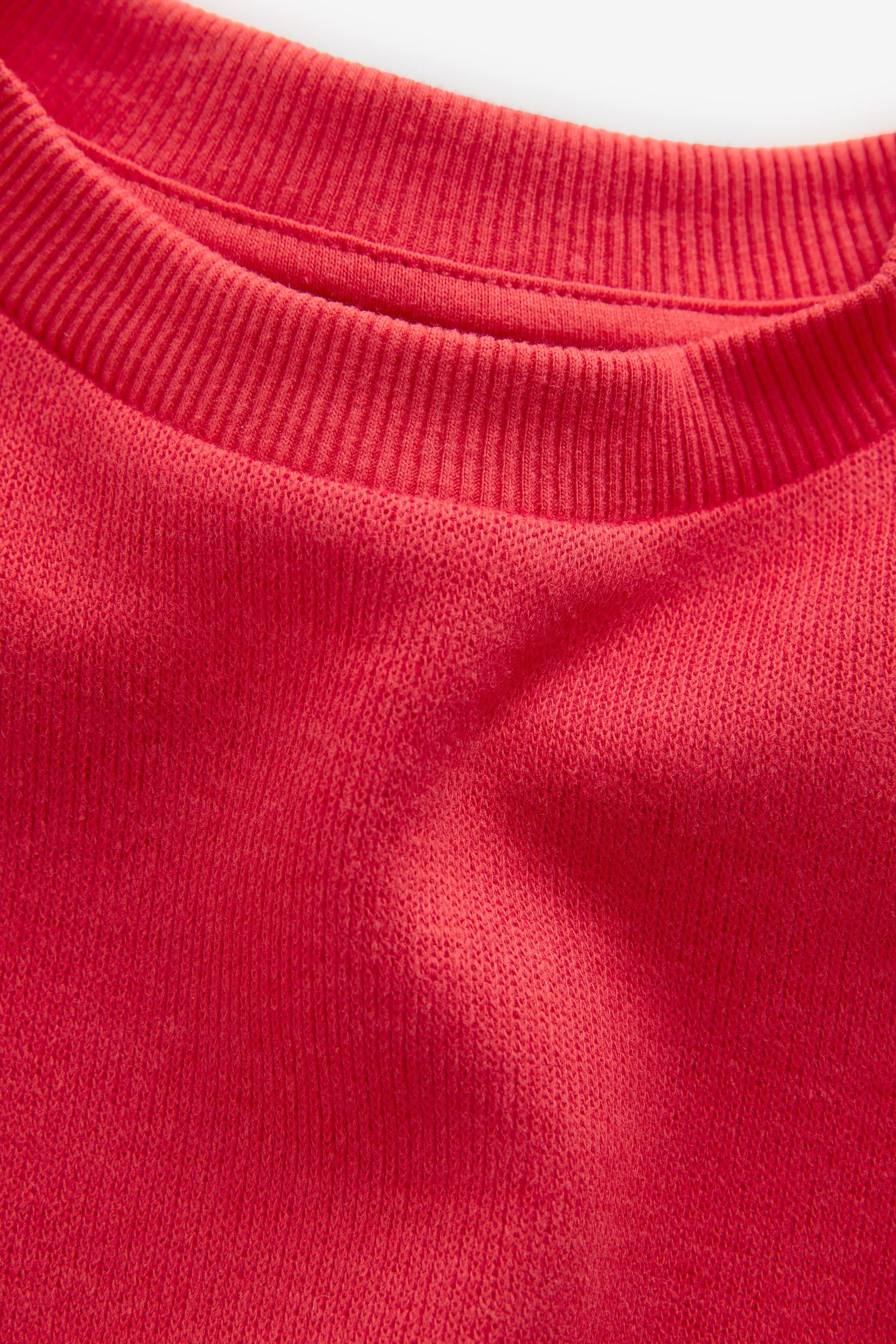 Red Oversized Cosy Rib Sweatshirt (3-16yrs)