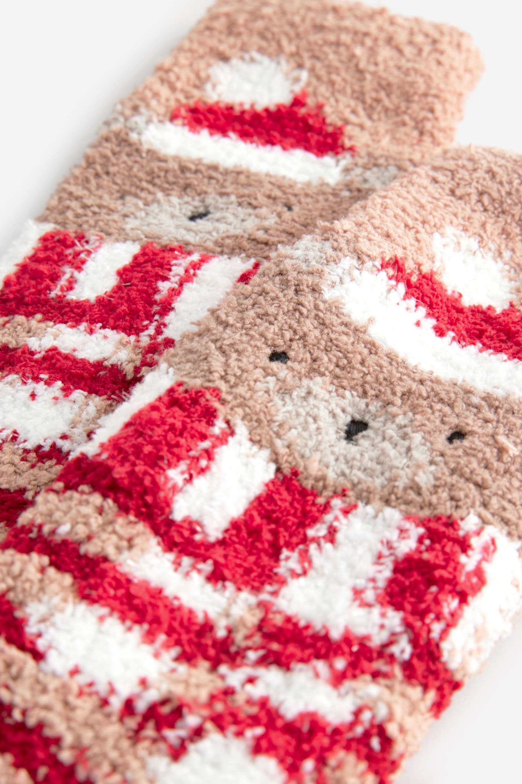 Red Bear Christmas Cosy Ankle Socks