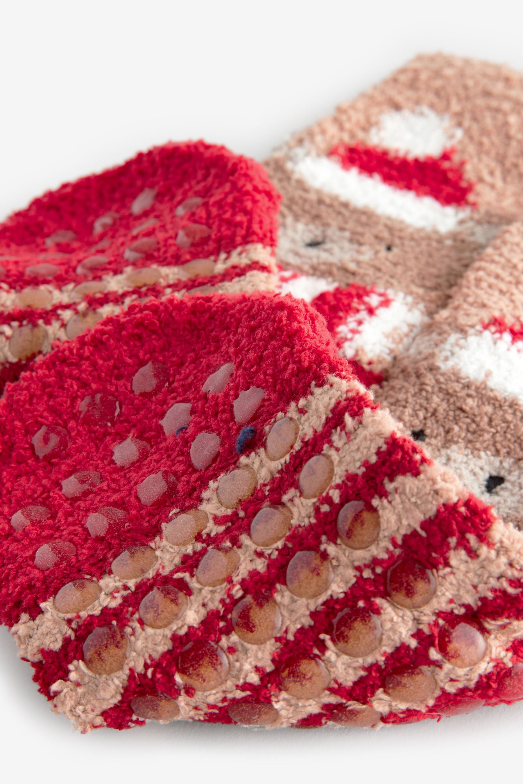 Red and Brown Christmas Cosy Ankle Socks