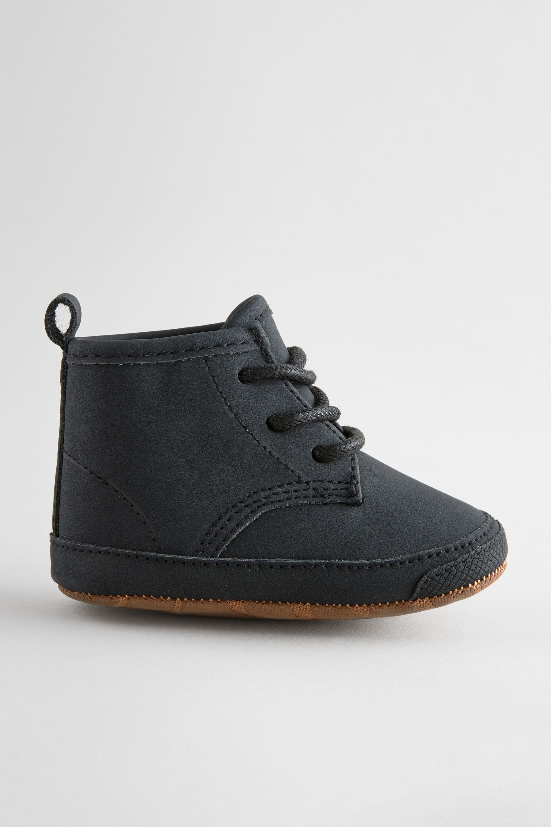 Black Lace-Up Baby Boots (0-24mths)