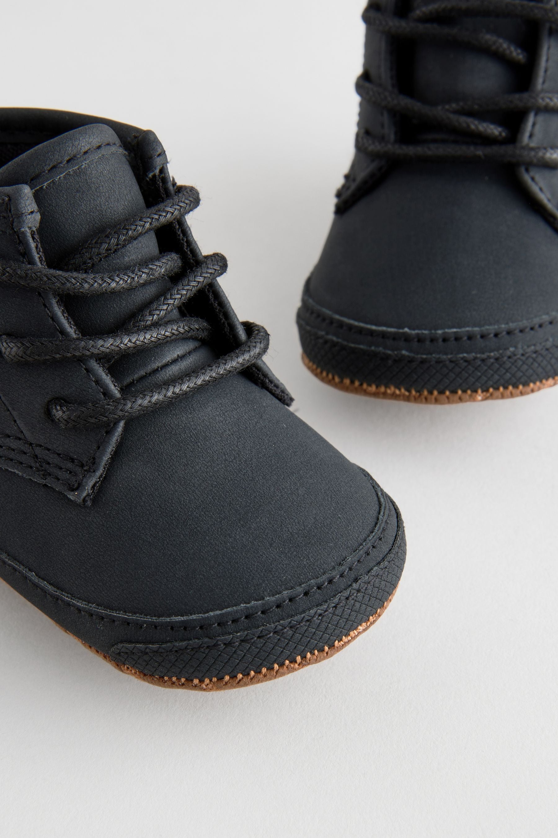 Black Lace-Up Baby Boots (0-24mths)