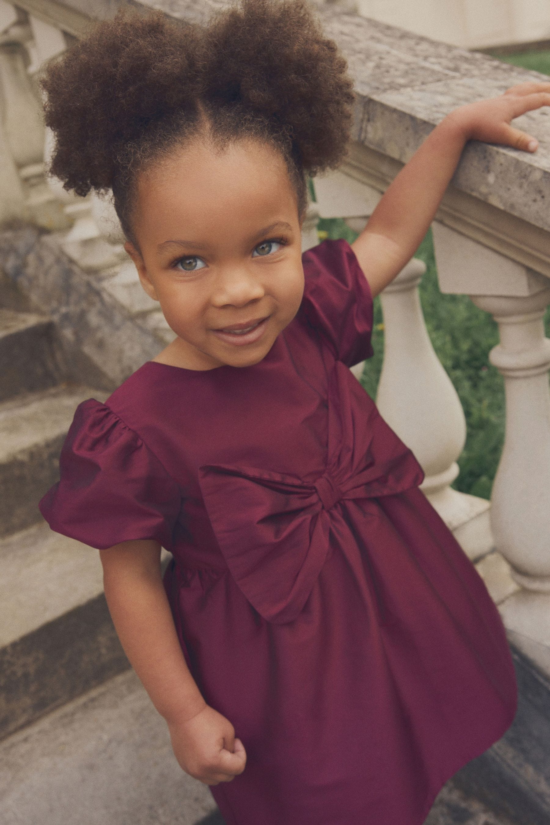 Raspberry Pink Taffeta Bow Party Dress (3mths-10yrs)